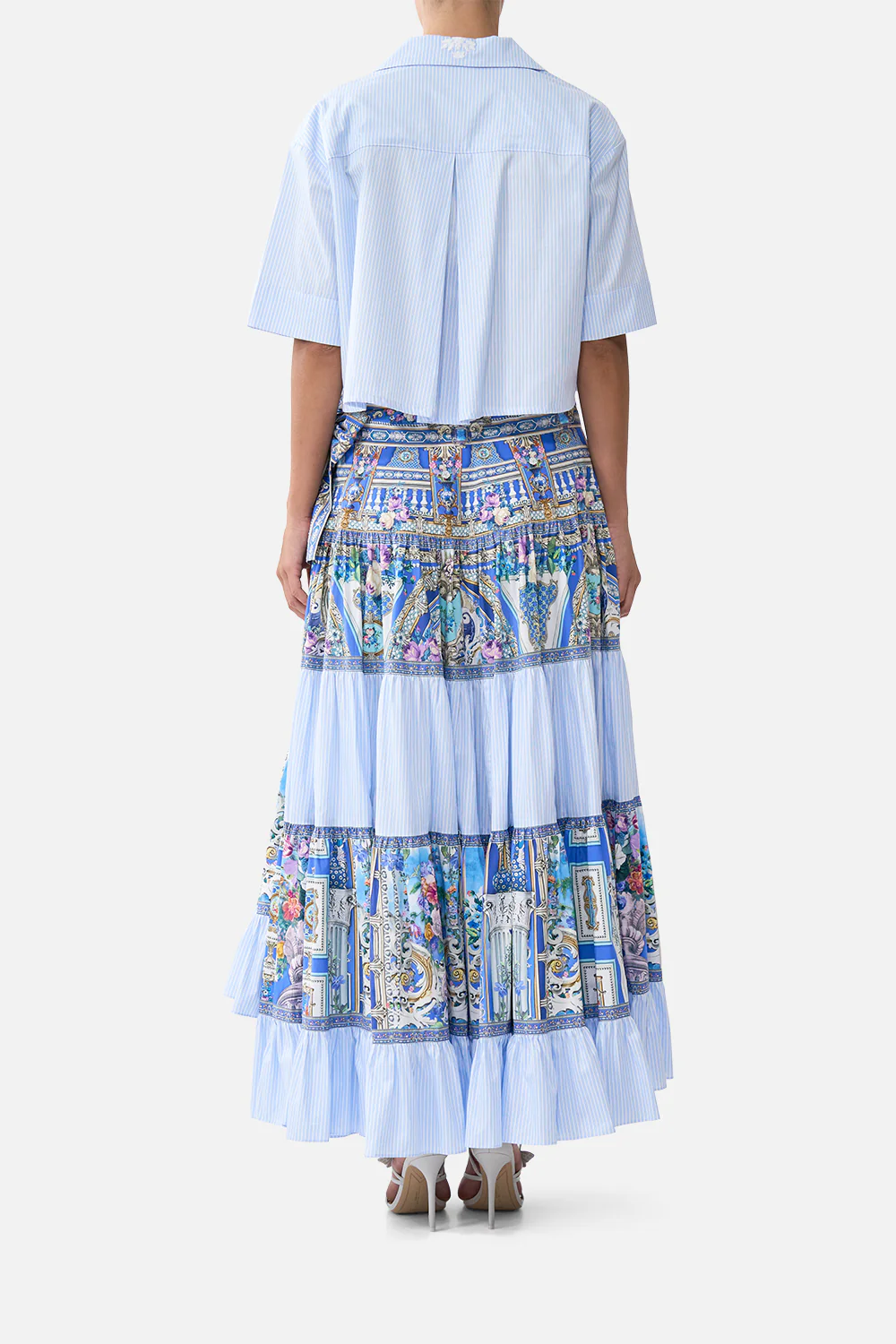 WRAP SKIRT WITH GATHERED PANELS OTTOMAN OPULENCE - Image 2