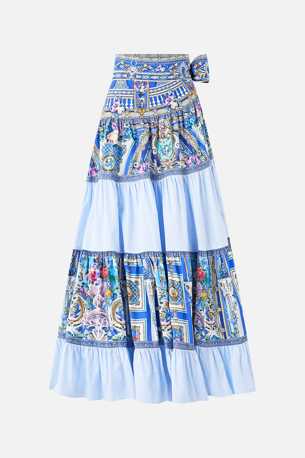 WRAP SKIRT WITH GATHERED PANELS OTTOMAN OPULENCE - Image 3