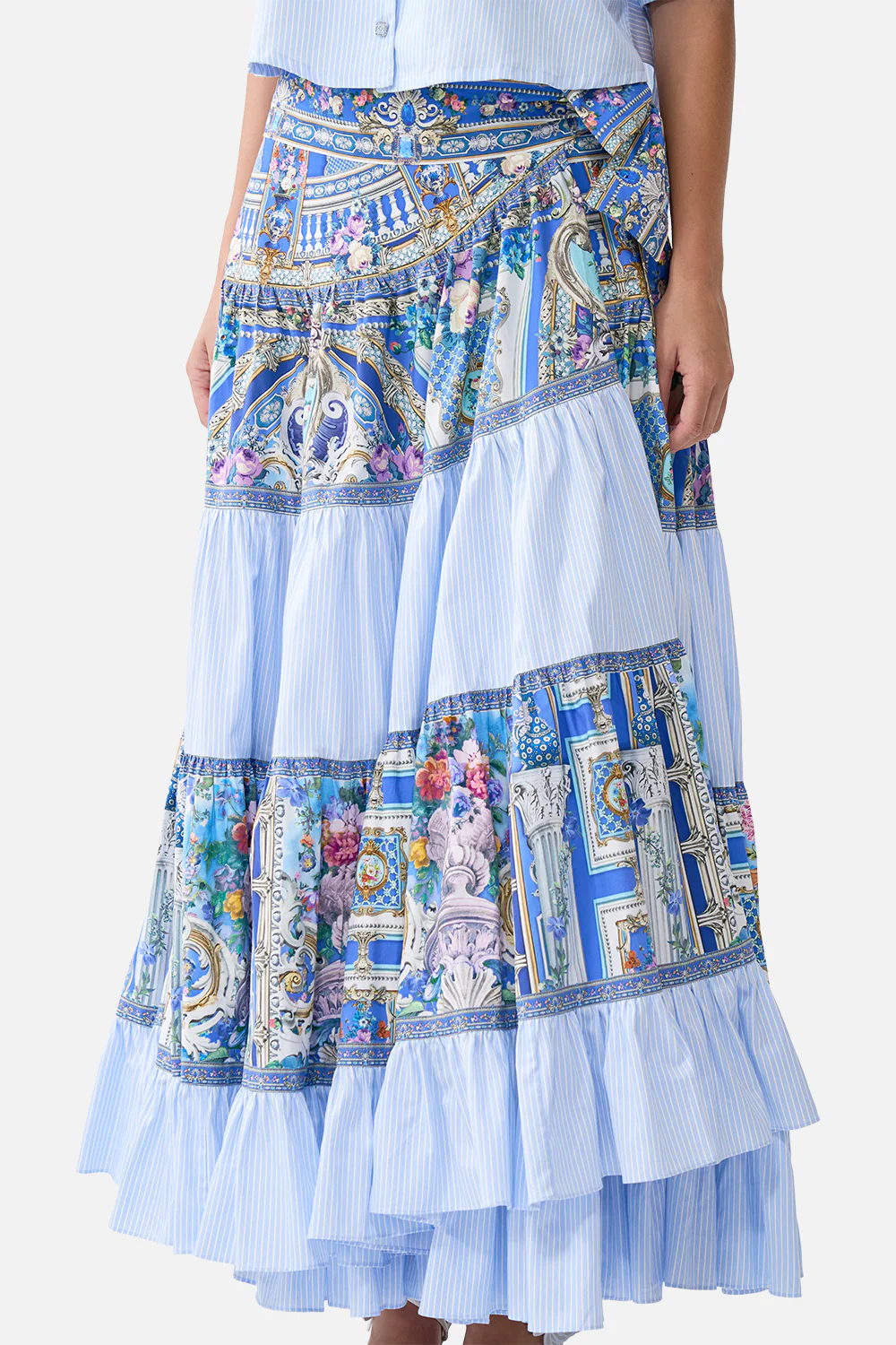 WRAP SKIRT WITH GATHERED PANELS OTTOMAN OPULENCE - Image 5