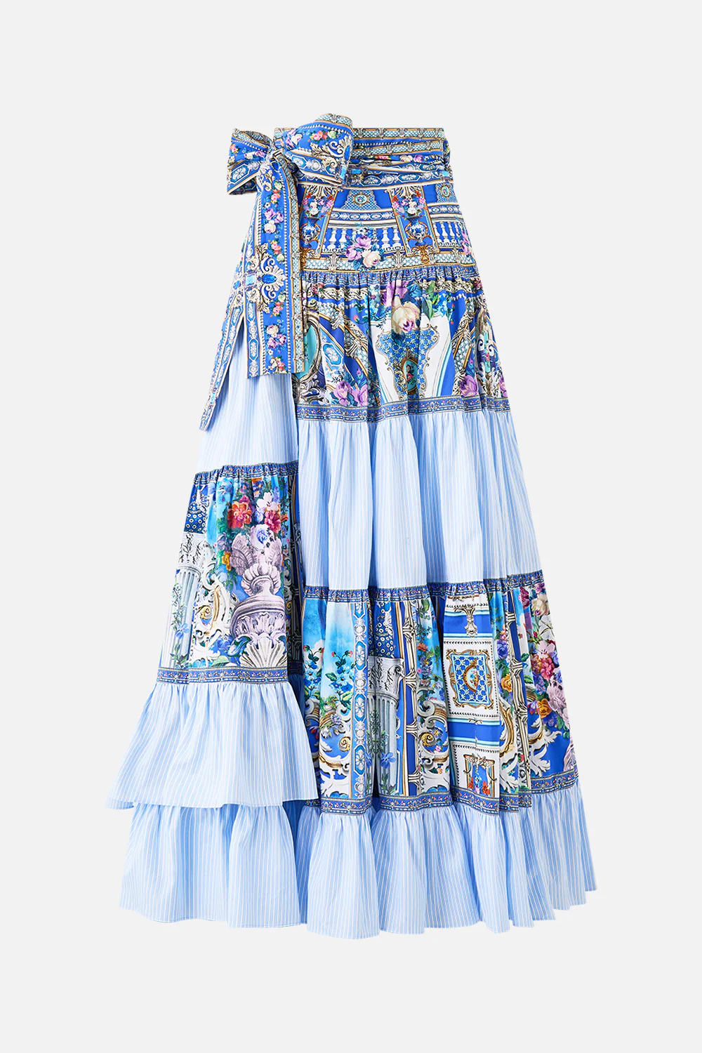 WRAP SKIRT WITH GATHERED PANELS OTTOMAN OPULENCE - Image 6