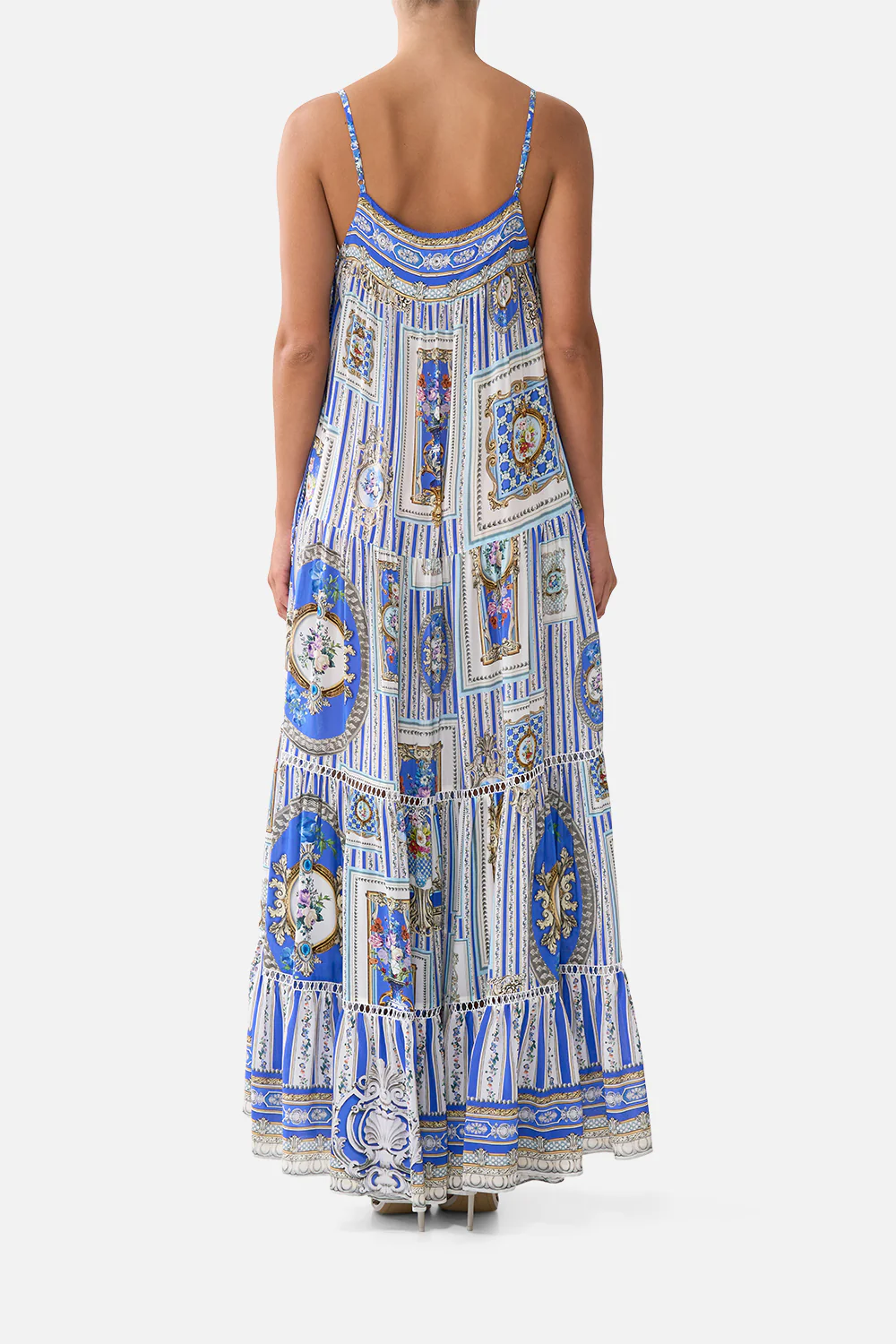 LONG TIERED DRESS WITH BOW TIES OTTOMAN OPULENCE - Image 2