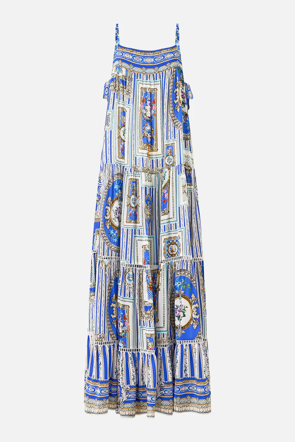LONG TIERED DRESS WITH BOW TIES OTTOMAN OPULENCE - Image 3