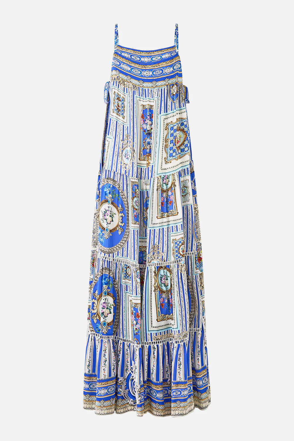 LONG TIERED DRESS WITH BOW TIES OTTOMAN OPULENCE - Image 6