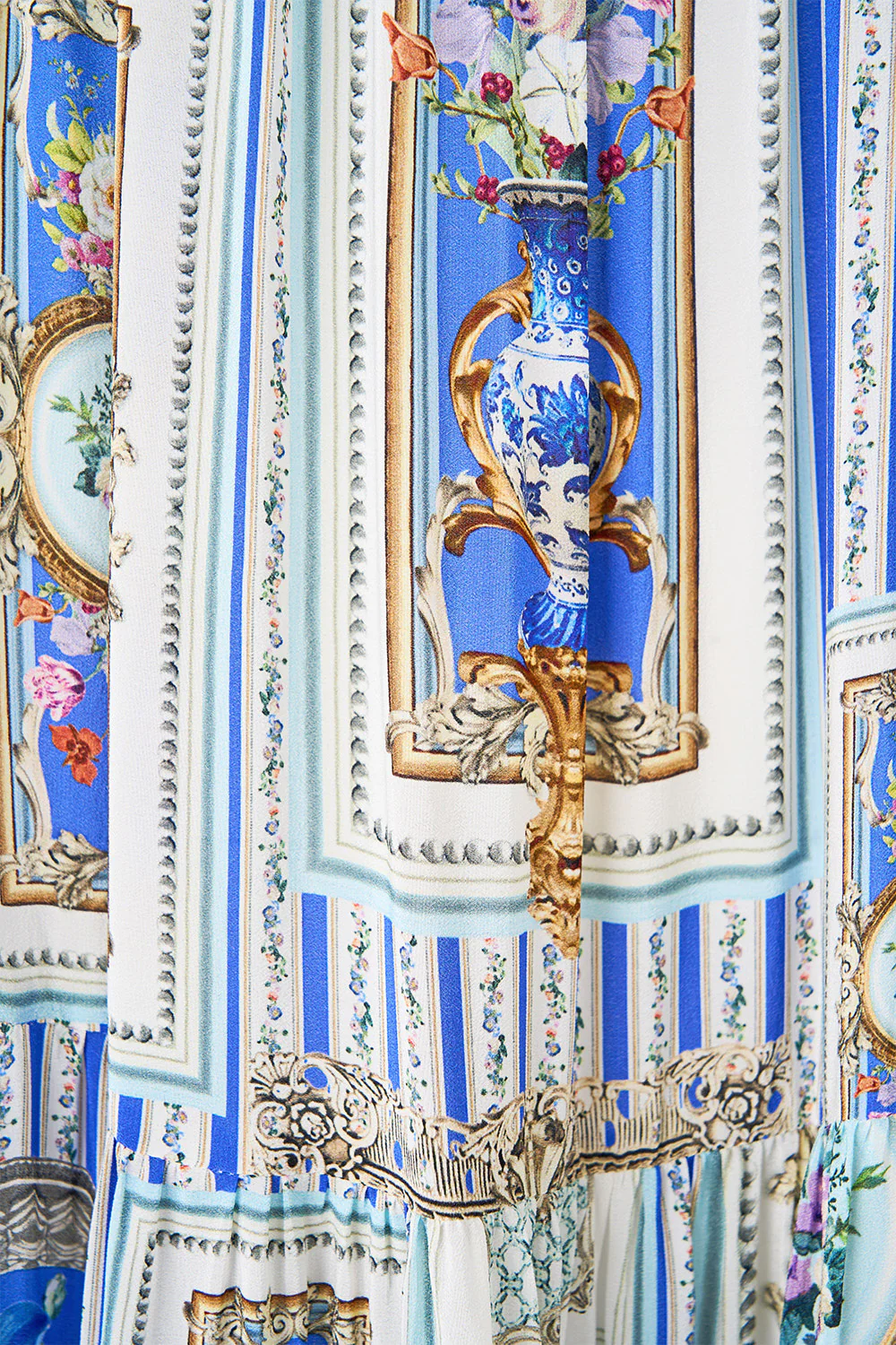 LONG TIERED DRESS WITH BOW TIES OTTOMAN OPULENCE - Image 7