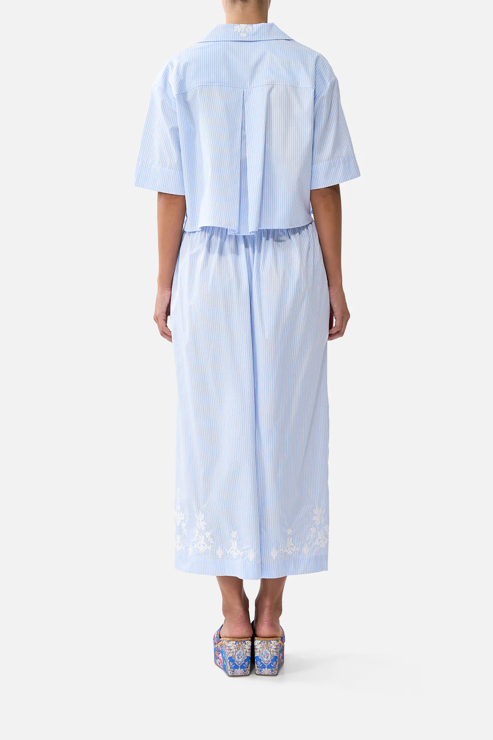 WIDE LEG ELASTIC WAIST PANT OTTOMAN OPULENCE - Image 2