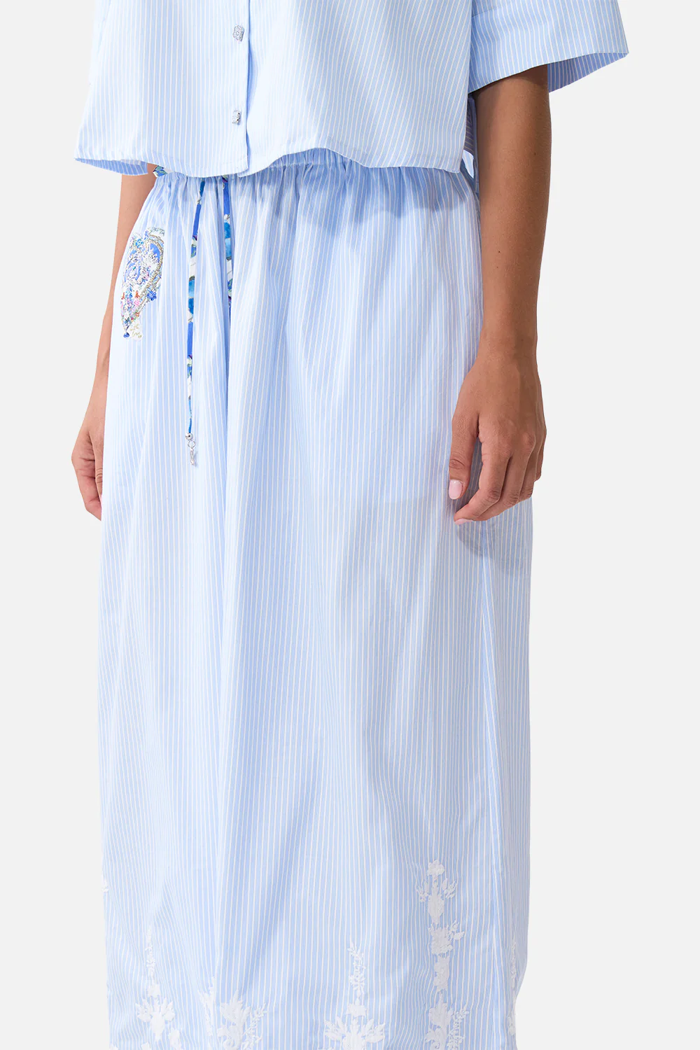 WIDE LEG ELASTIC WAIST PANT OTTOMAN OPULENCE - Image 5