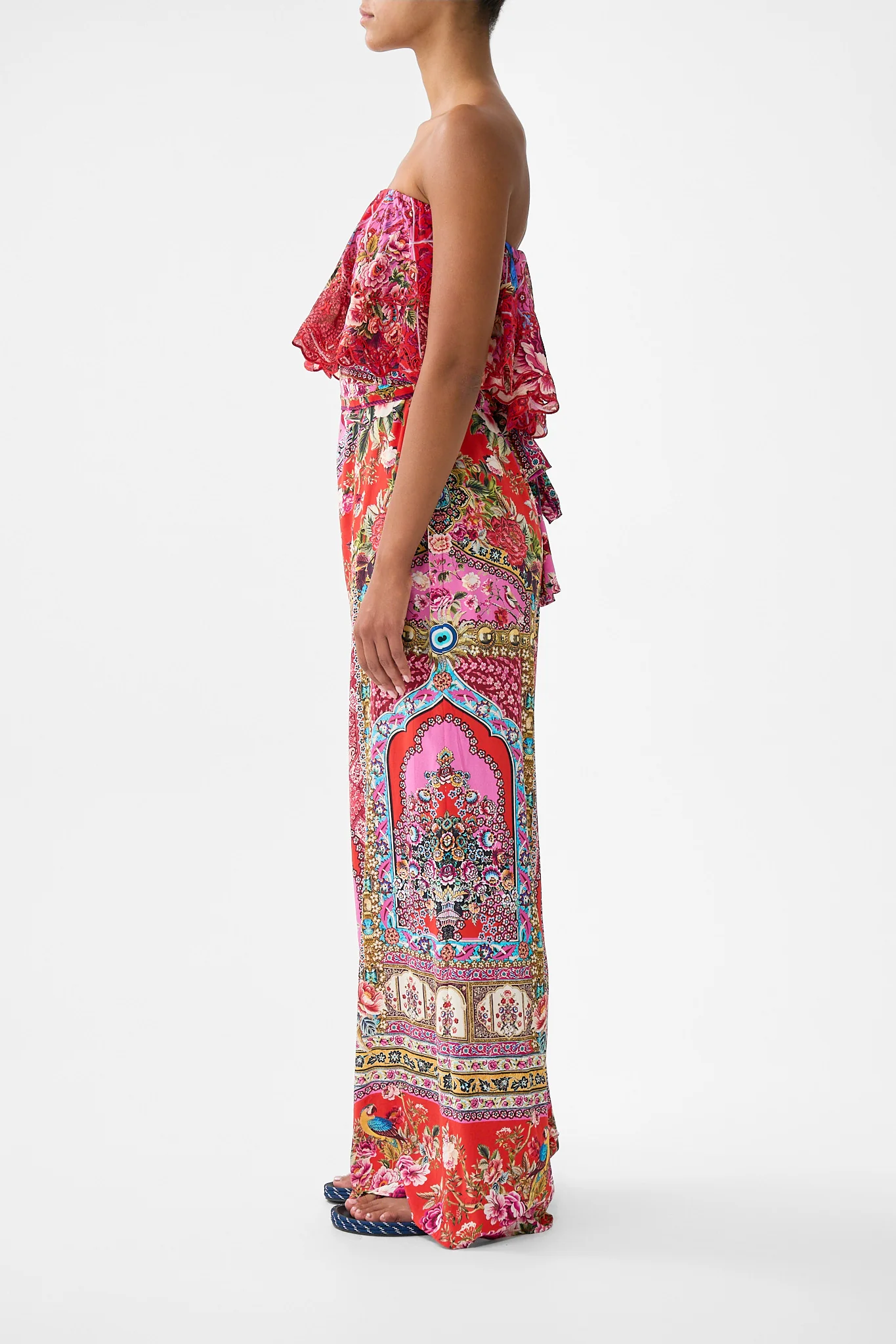 STRAPLESS JUMPSUIT WITH FRILL HEIRLOOM EMPIRE - Image 4
