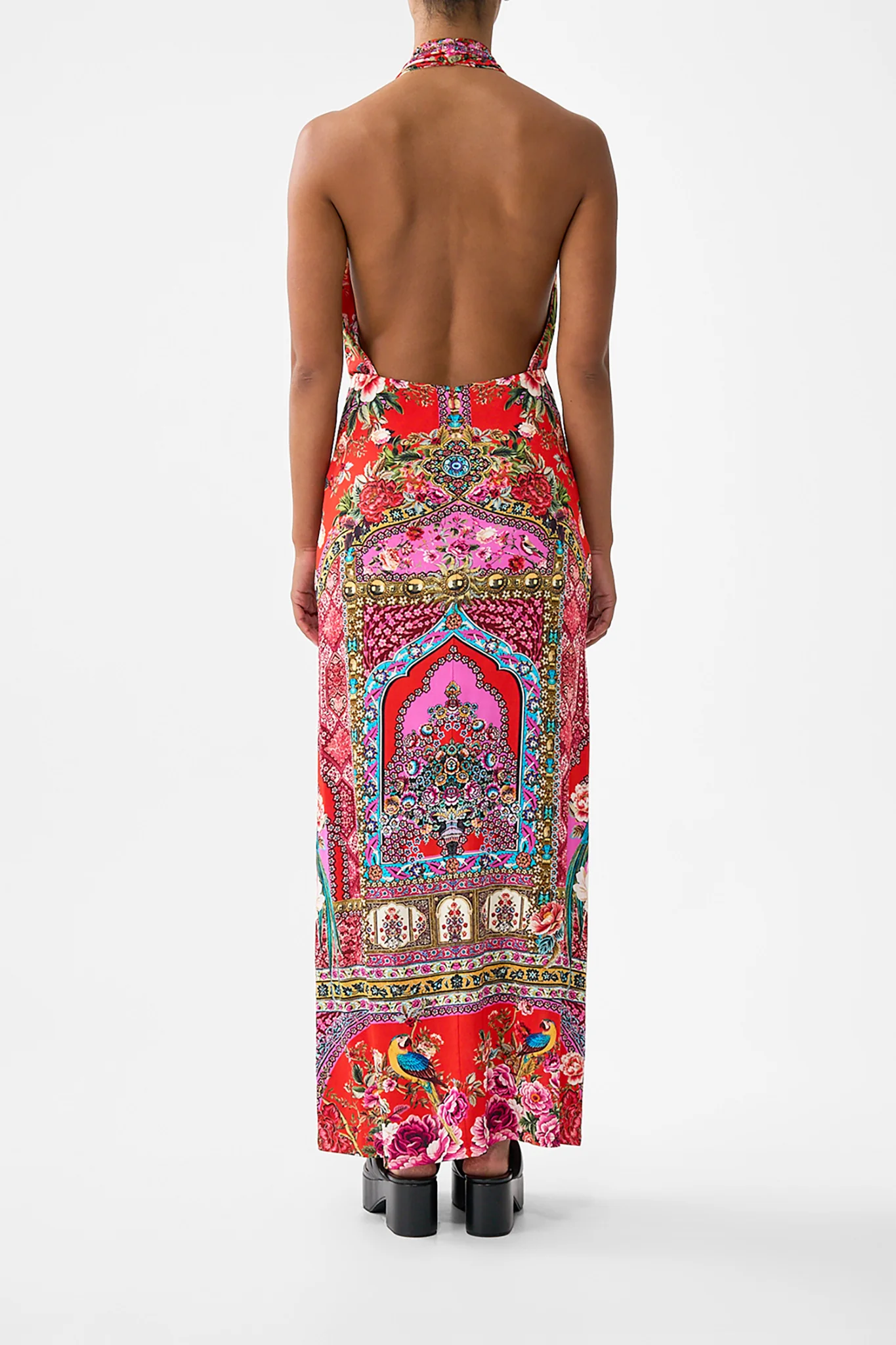 DEEP COWL PLUNGE DRESS HEIRLOOM EMPIRE - Image 2