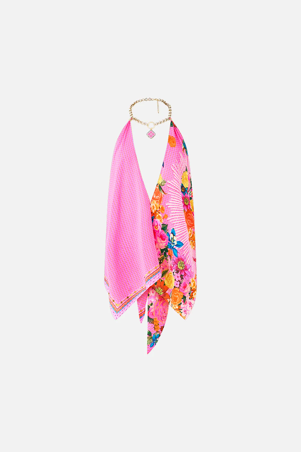 KNOTTED SCARF TOP ILLUSTRATION NATION - Image 3