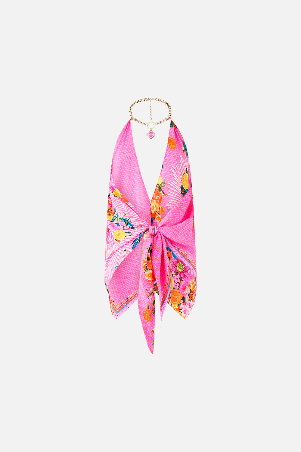 KNOTTED SCARF TOP ILLUSTRATION NATION - Image 6