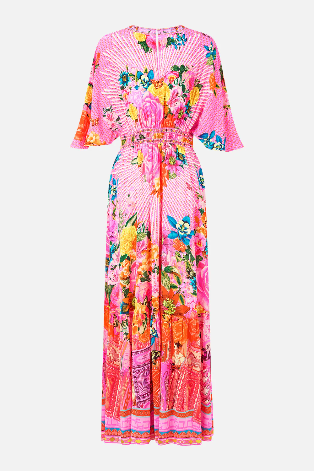 WAISTED DRESS WITH HEM RUFFLE ILLUSTRATION NATION - Image 7