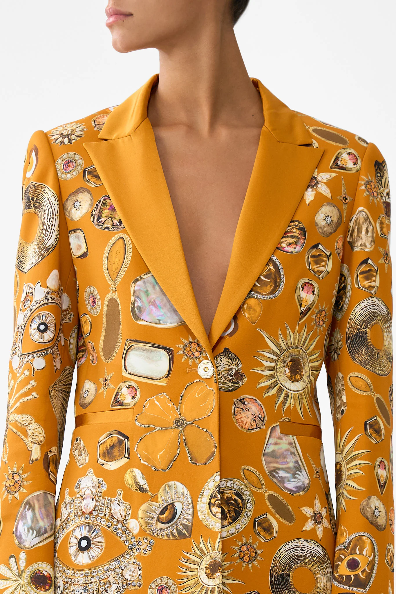 SINGLE BREASTED PEAK COLLAR BLAZER TALISMANS OF TURKIYE - Image 6