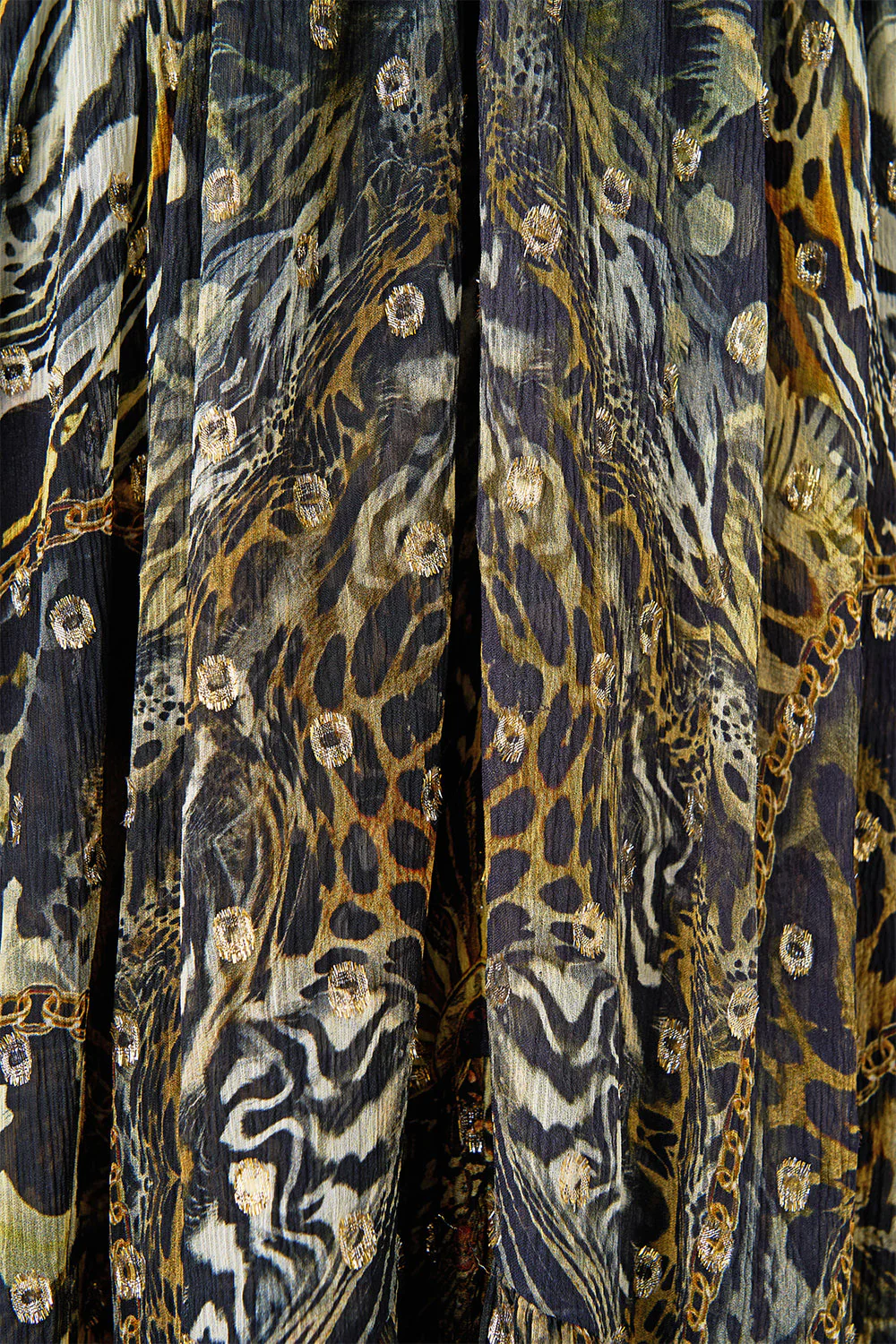 GATHERED CUT OUT DRESS FELINE FOLKLORE - Image 8
