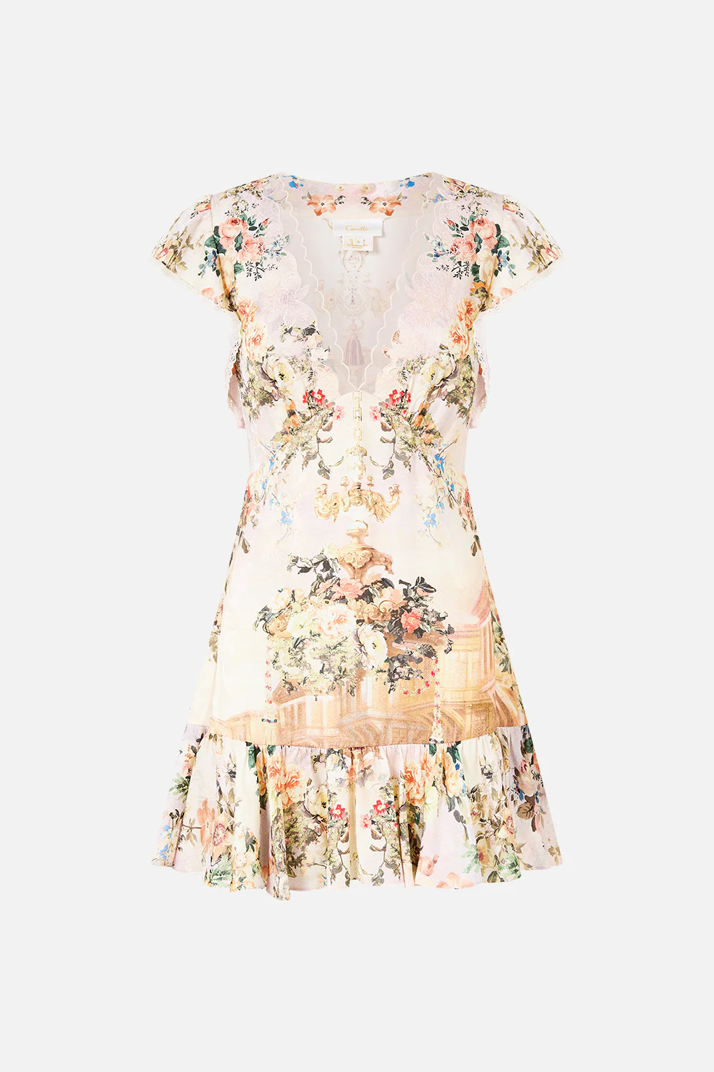 RUFFLE SLEEVE SHORT DRESS TWILIGHT IN ISTANBUL - Image 3