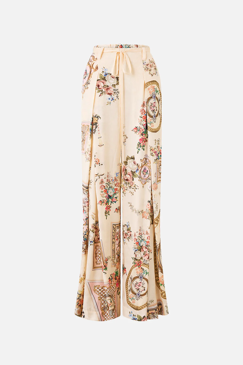 SOFT WIDE LEG PANT WITH TIE DETAIL TWILIGHT IN ISTANBUL - Image 3