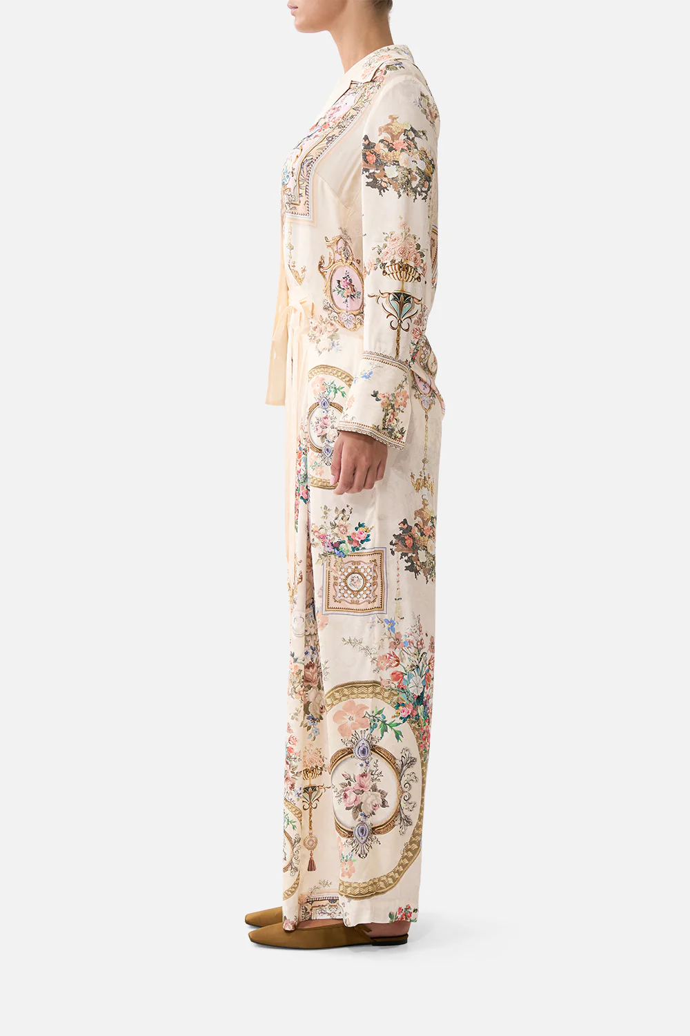 SOFT WIDE LEG PANT WITH TIE DETAIL TWILIGHT IN ISTANBUL - Image 4