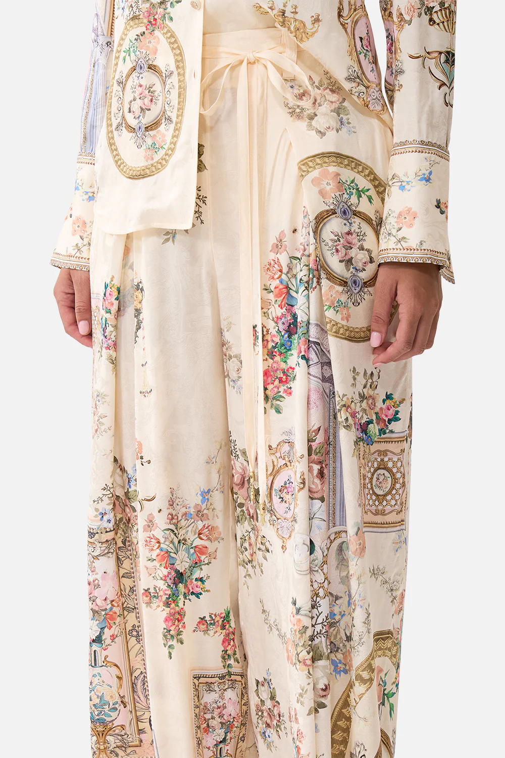 SOFT WIDE LEG PANT WITH TIE DETAIL TWILIGHT IN ISTANBUL - Image 5