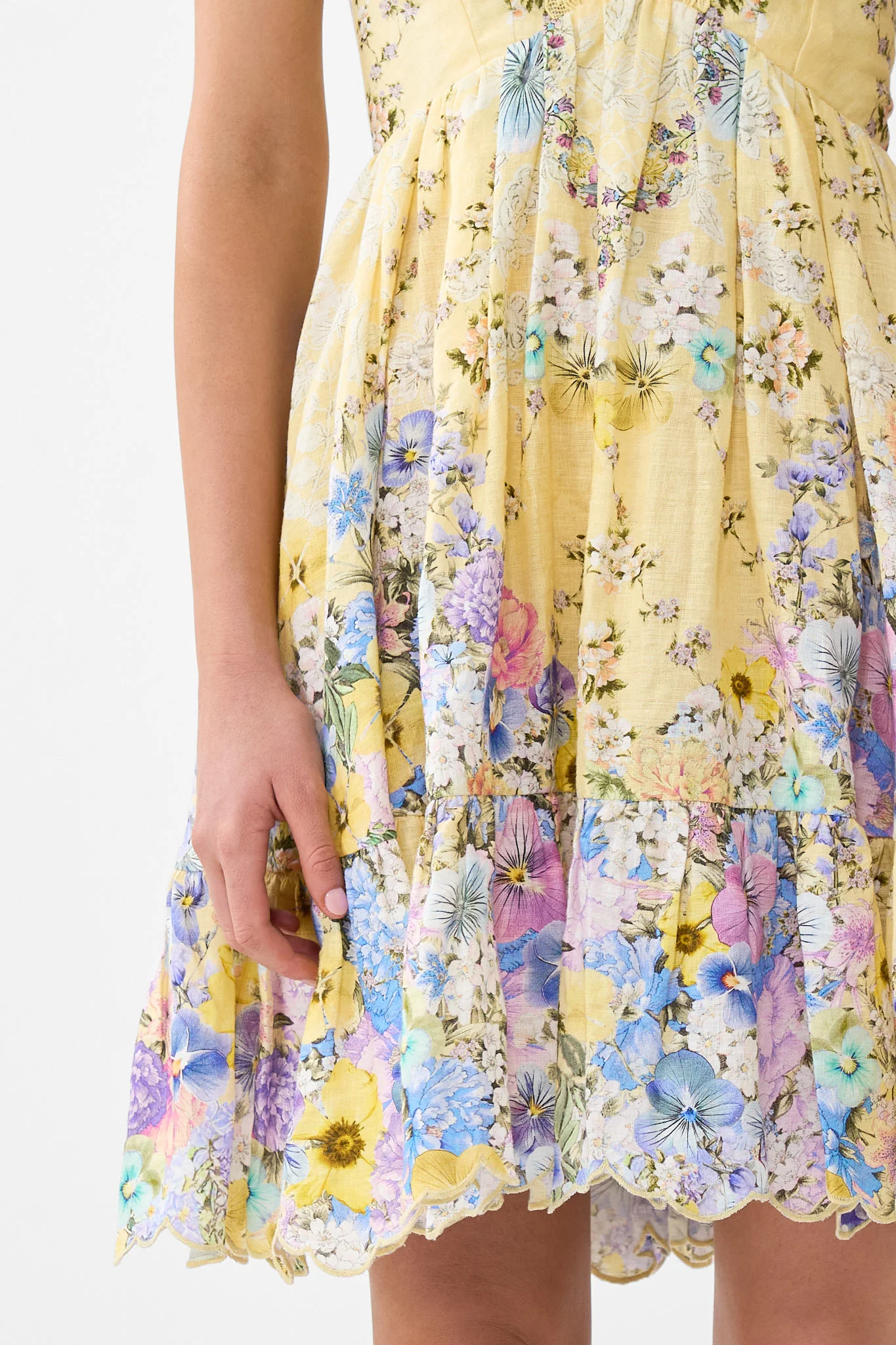 RUFFLE HEM HALTER SHORT DRESS DARLING BUDS - Image 6