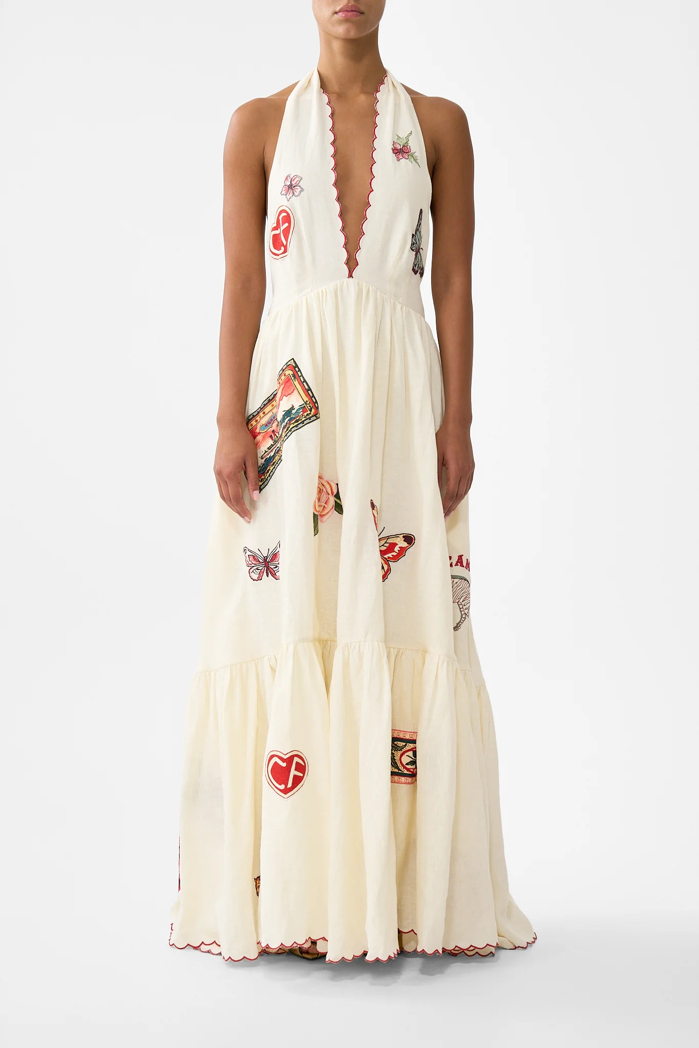 RUFFLE HEM HALTER DRESS HIGH CLASS HOOKAH