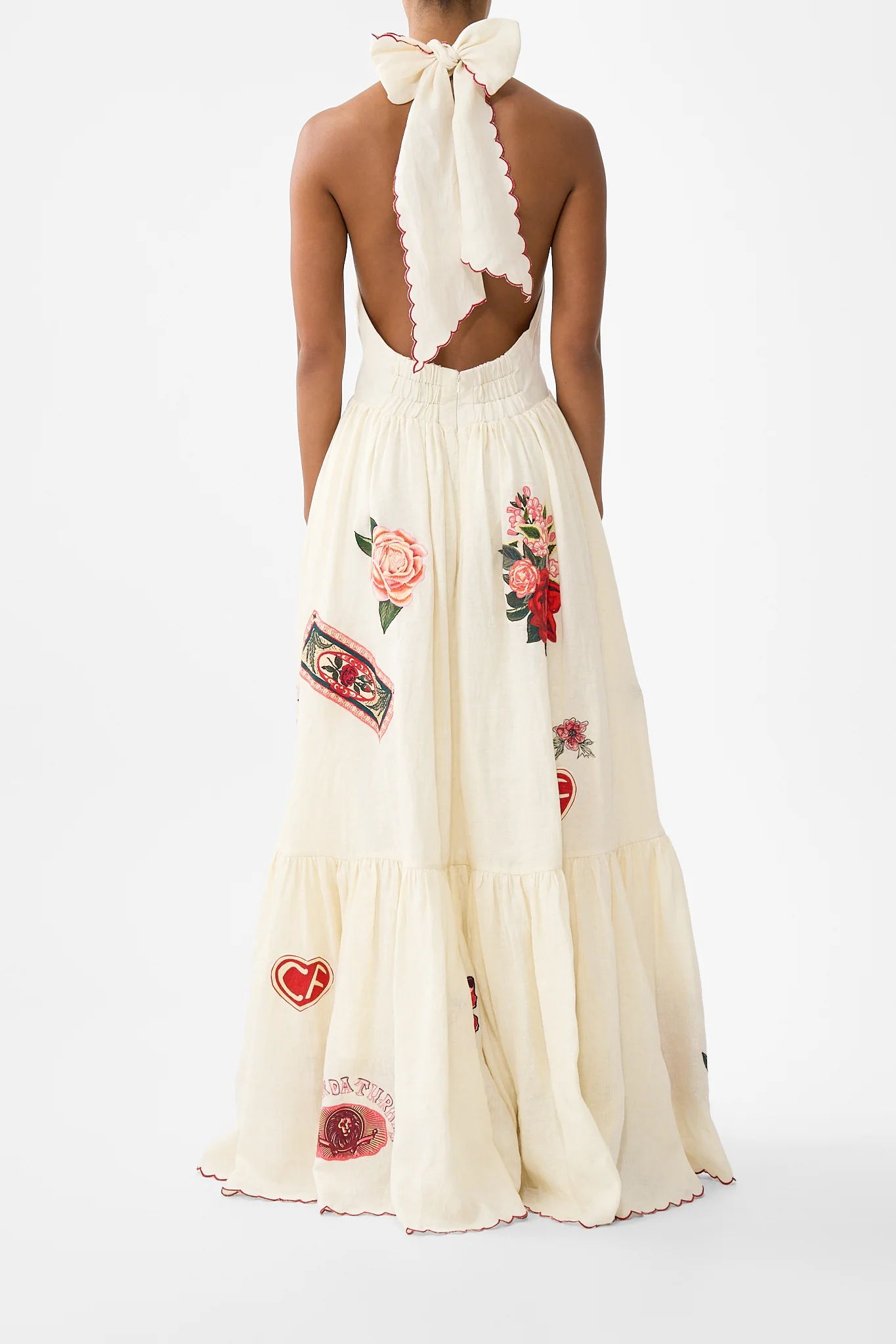 RUFFLE HEM HALTER DRESS HIGH CLASS HOOKAH - Image 2