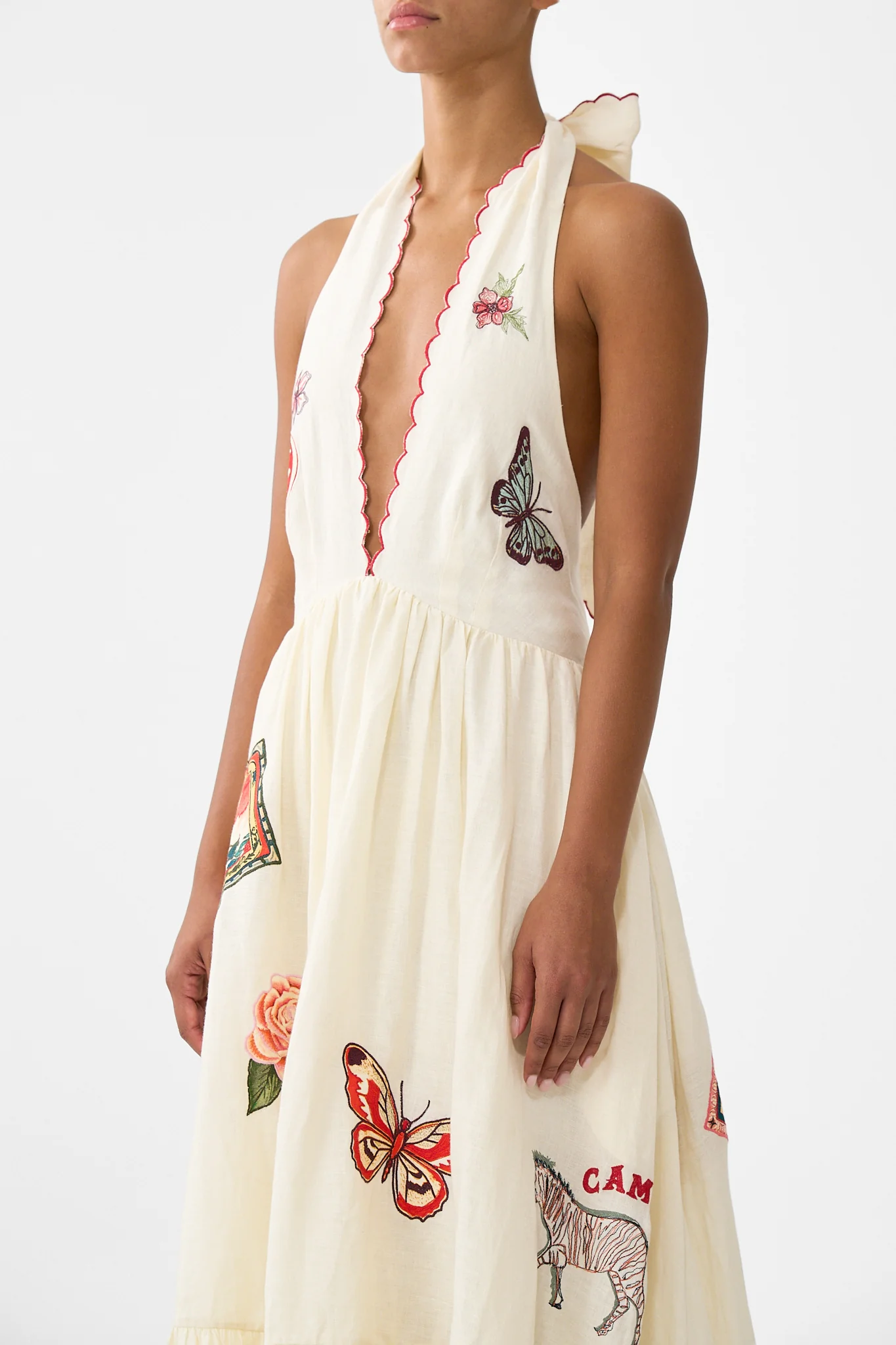 RUFFLE HEM HALTER DRESS HIGH CLASS HOOKAH - Image 4