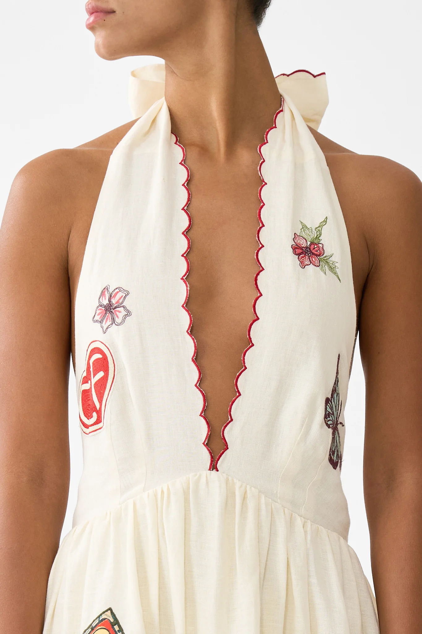RUFFLE HEM HALTER DRESS HIGH CLASS HOOKAH - Image 5