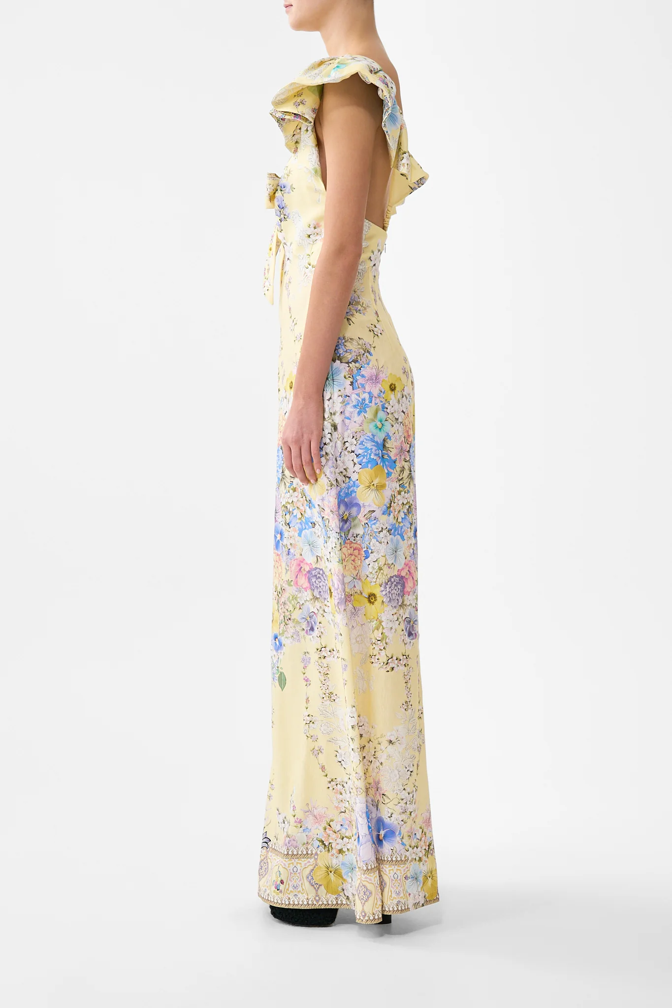 TIE FRONT FRILL SLEEVE JUMPSUIT DARLING BUDS - Image 4