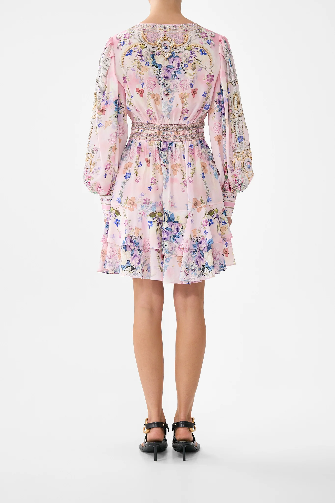 BUTTON FRONT FRILL DRESS PALATIAL PASTELS - Image 2