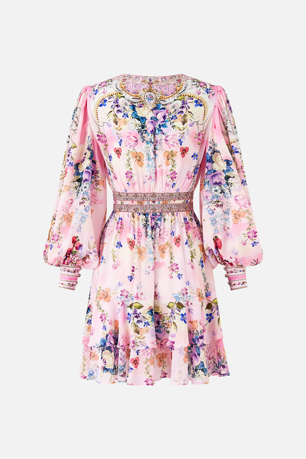 BUTTON FRONT FRILL DRESS PALATIAL PASTELS - Image 7