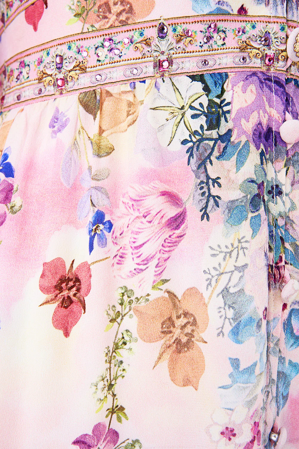BUTTON FRONT FRILL DRESS PALATIAL PASTELS - Image 8