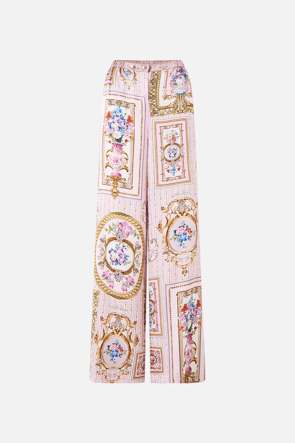 BUTTON FRONT LOUNGE PANT PALATIAL PASTELS - Image 3