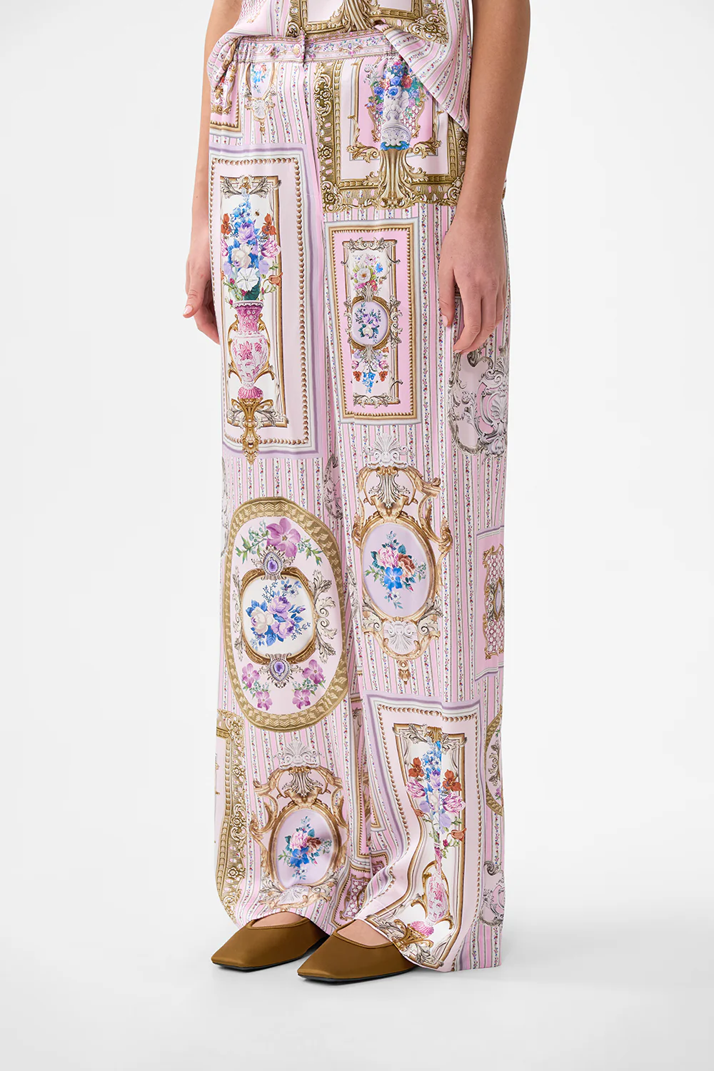 BUTTON FRONT LOUNGE PANT PALATIAL PASTELS - Image 5