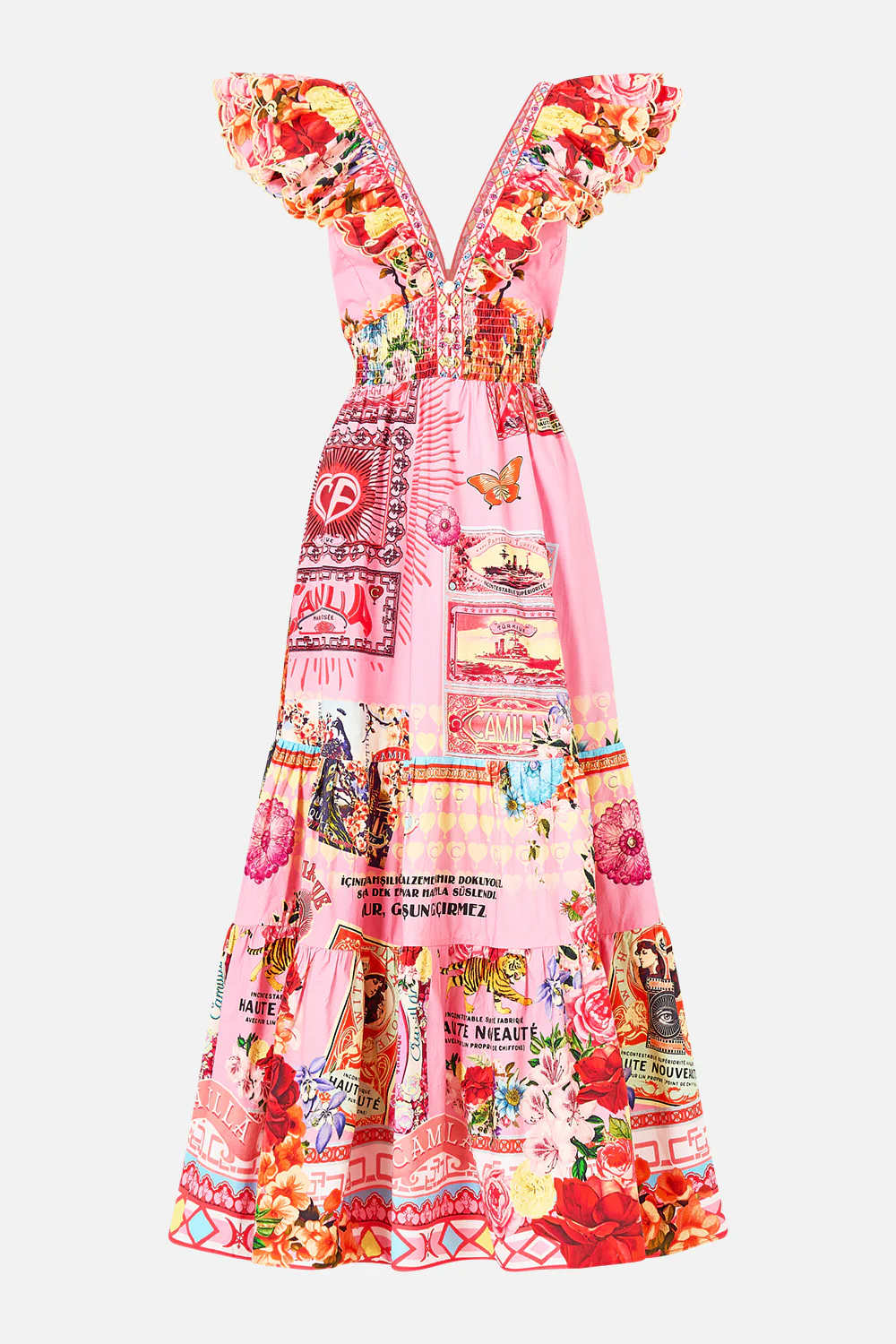TIERED DRESS WITH NECK FRILL COLLAGE KINGDOM - Image 3