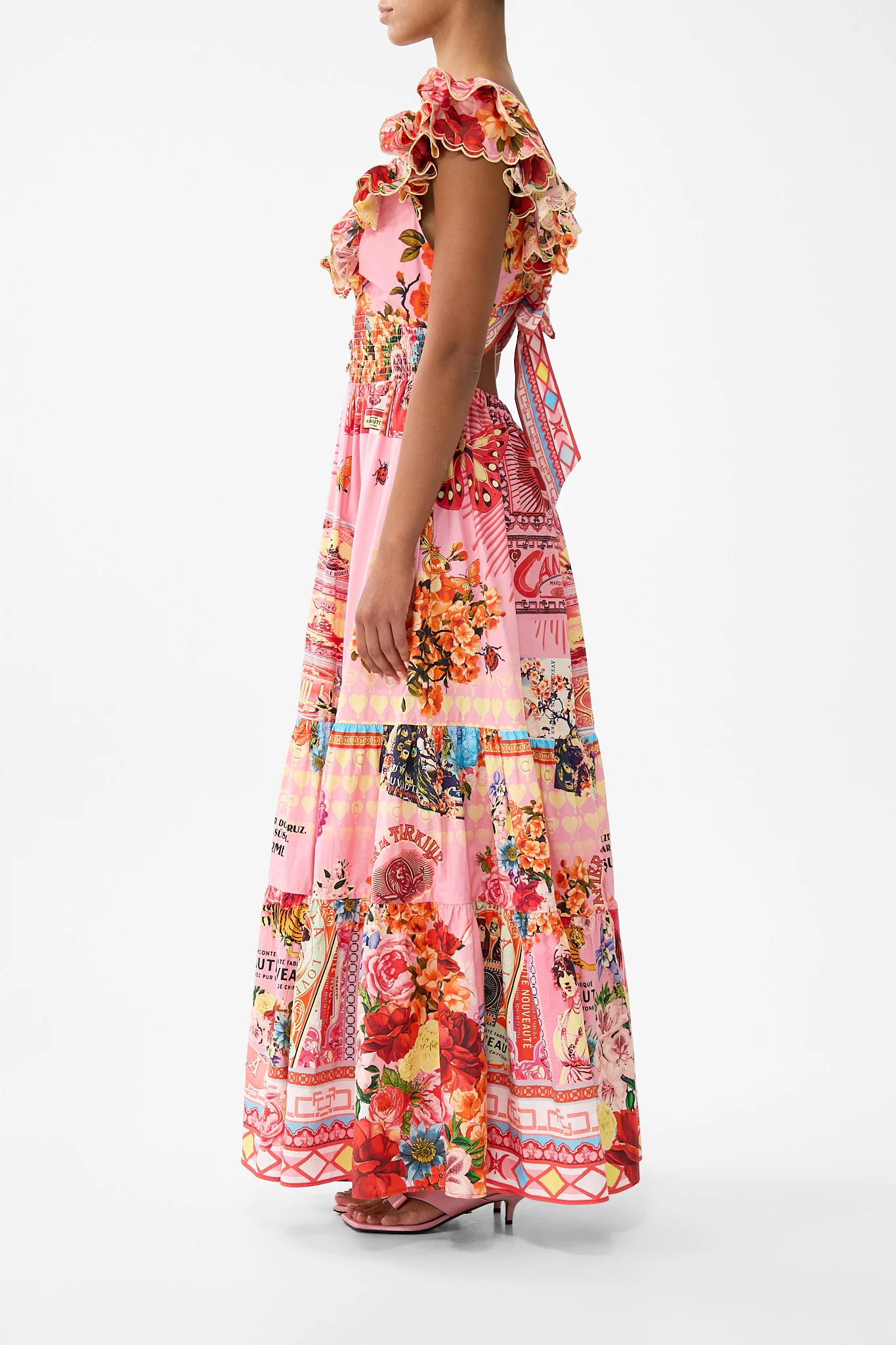 TIERED DRESS WITH NECK FRILL COLLAGE KINGDOM - Image 4