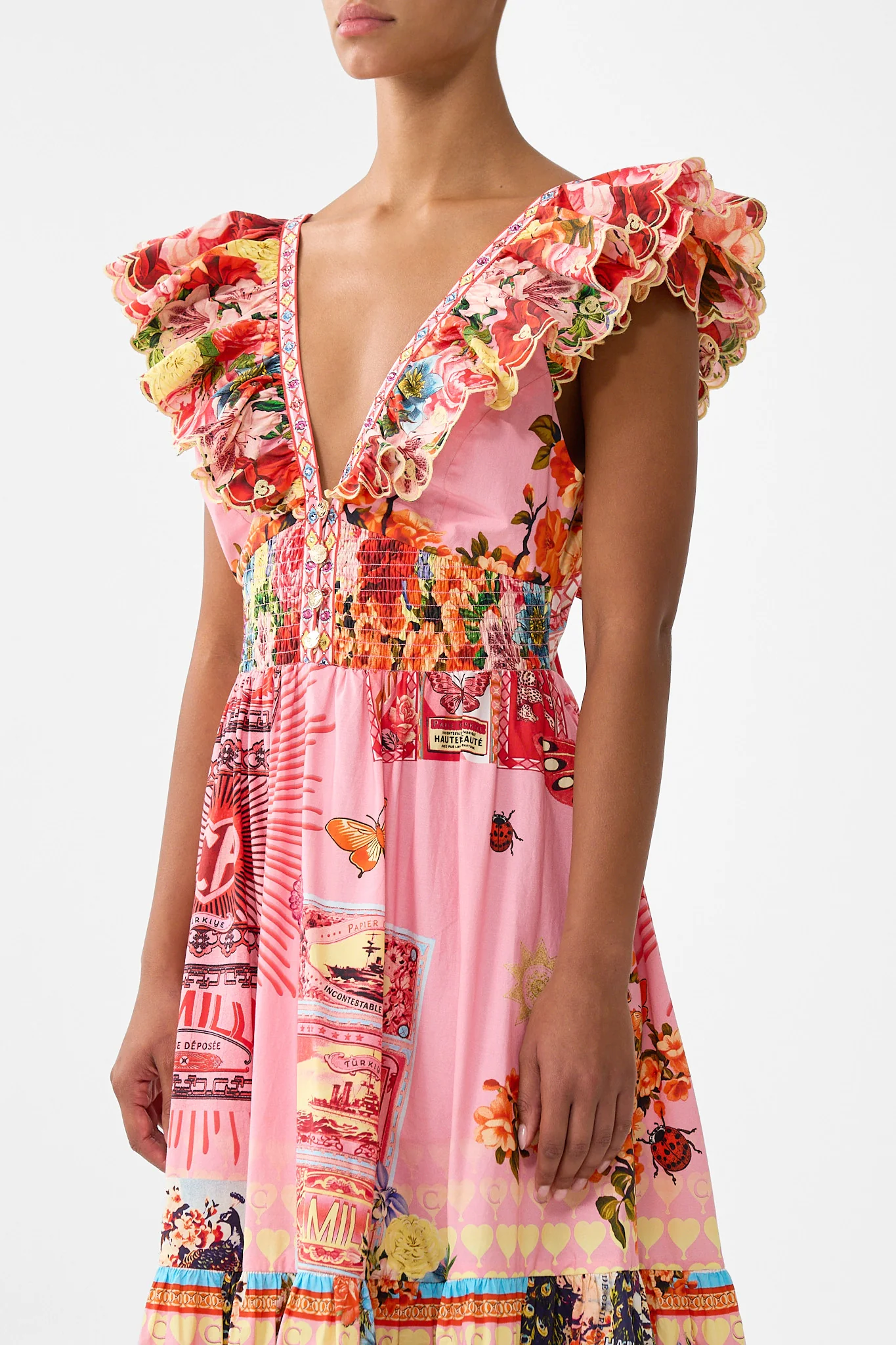 TIERED DRESS WITH NECK FRILL COLLAGE KINGDOM - Image 5