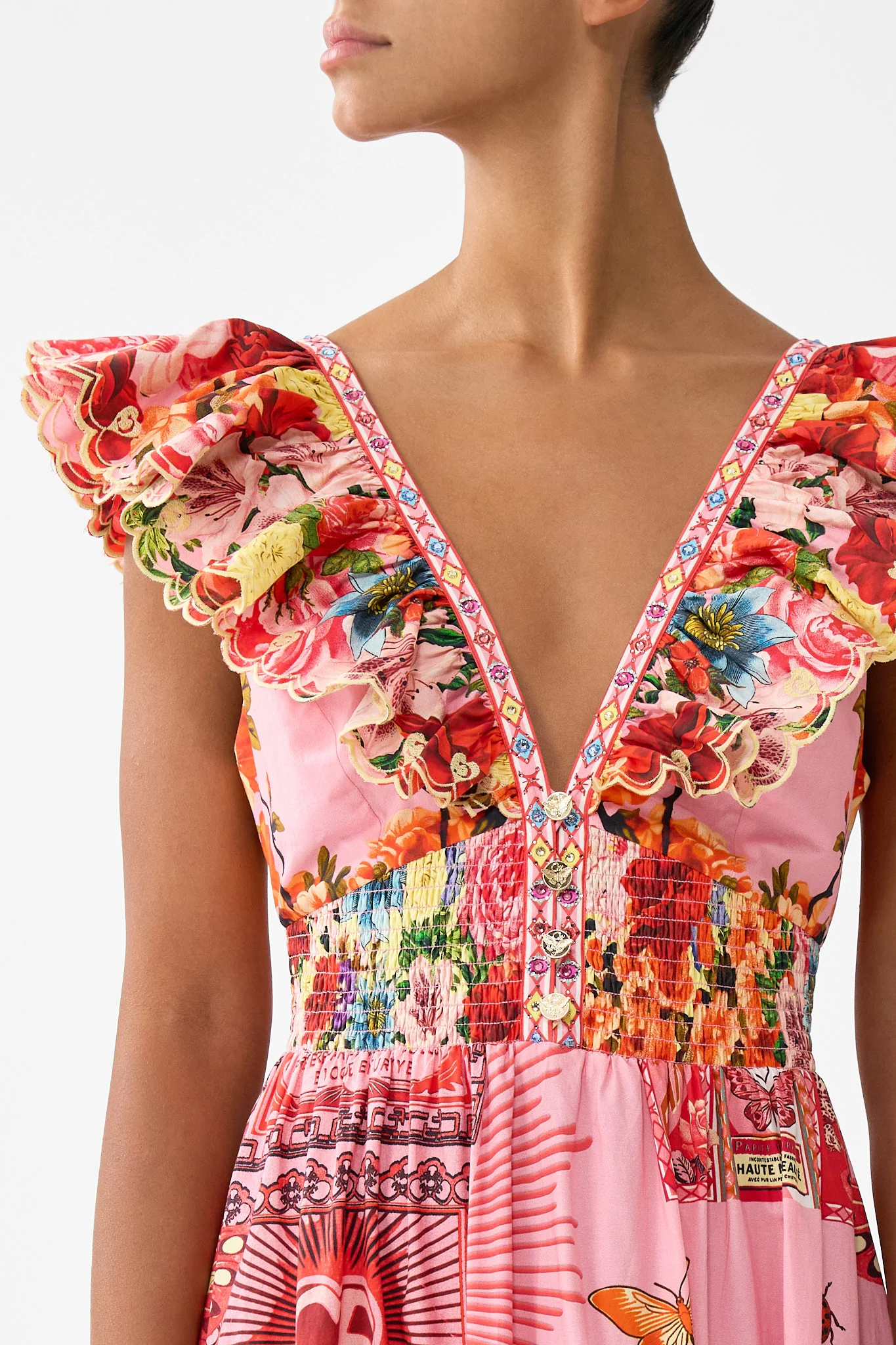 TIERED DRESS WITH NECK FRILL COLLAGE KINGDOM - Image 6