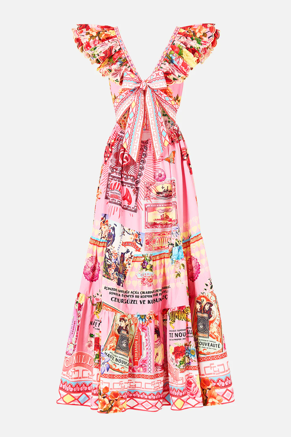 TIERED DRESS WITH NECK FRILL COLLAGE KINGDOM - Image 7