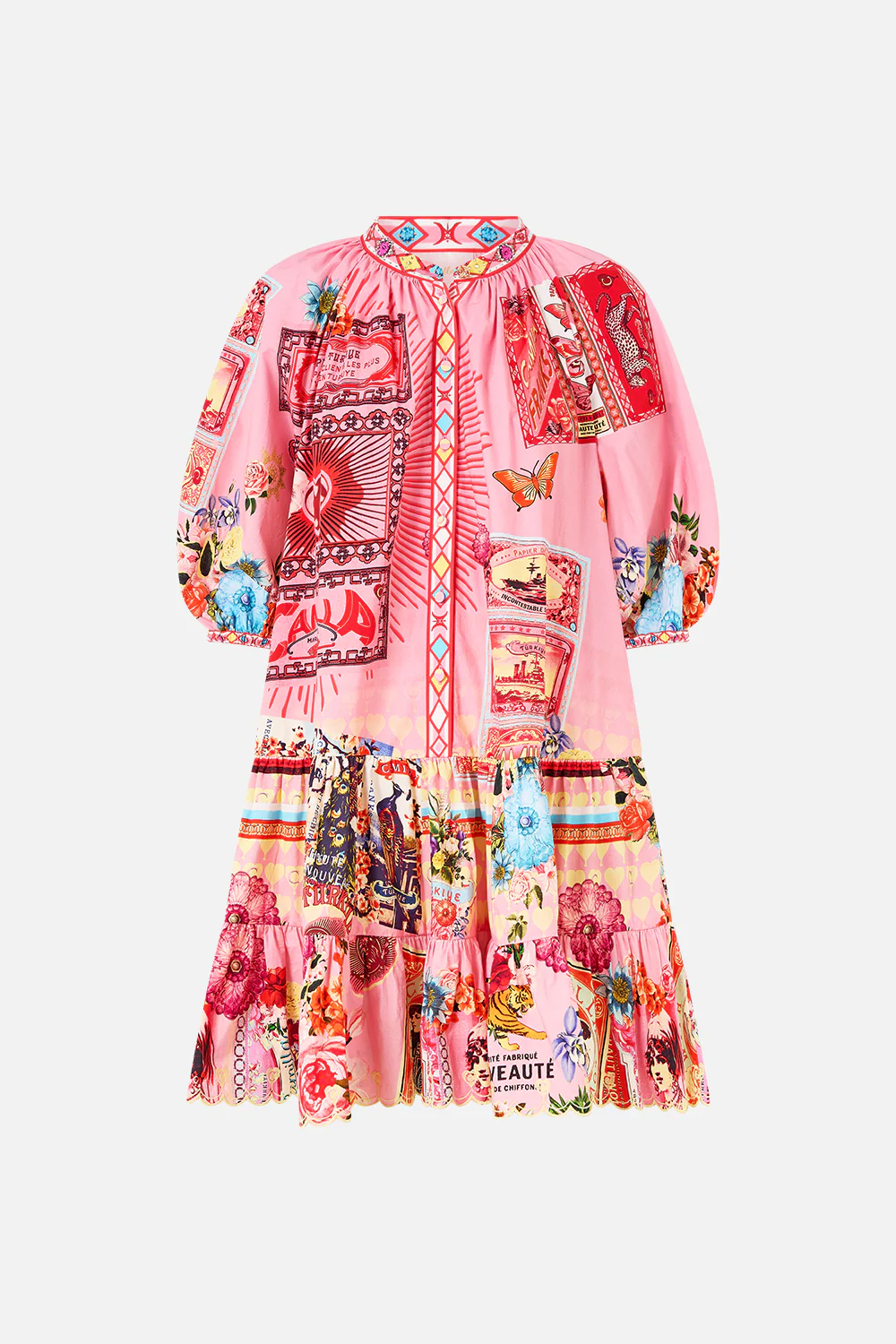 PUFF SLEEVE SHIRT DRESS COLLAGE KINGDOM - Image 3