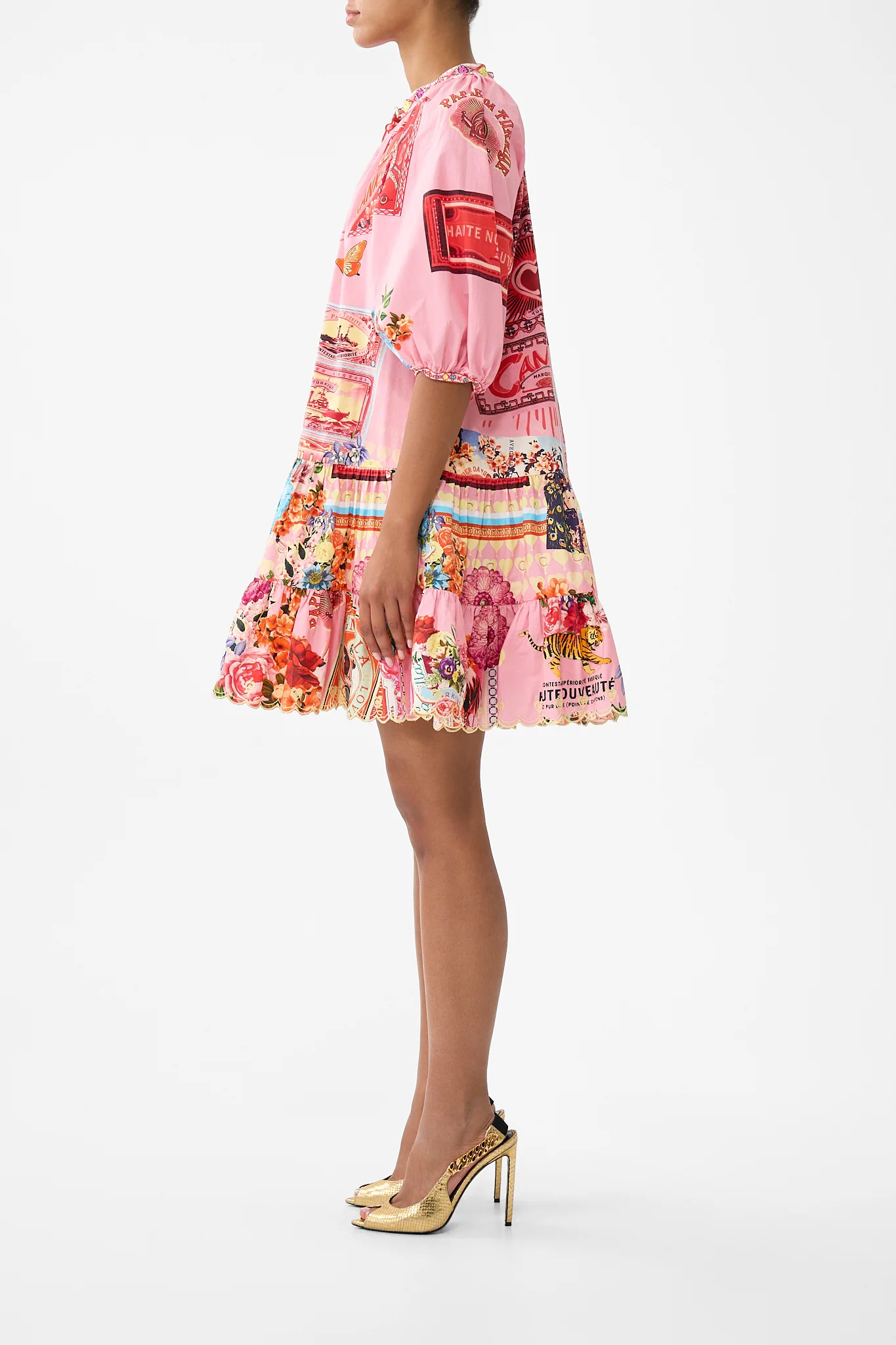 PUFF SLEEVE SHIRT DRESS COLLAGE KINGDOM - Image 4