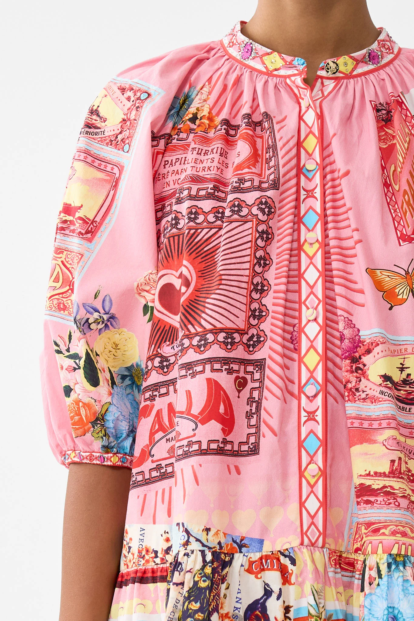 PUFF SLEEVE SHIRT DRESS COLLAGE KINGDOM - Image 6
