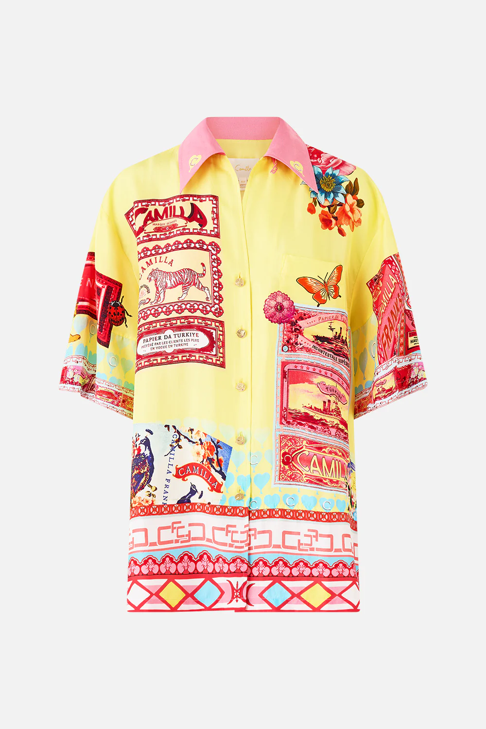 OVERSIZED SHIRT WITH POCKET COLLAGE KINGDOM - Image 3
