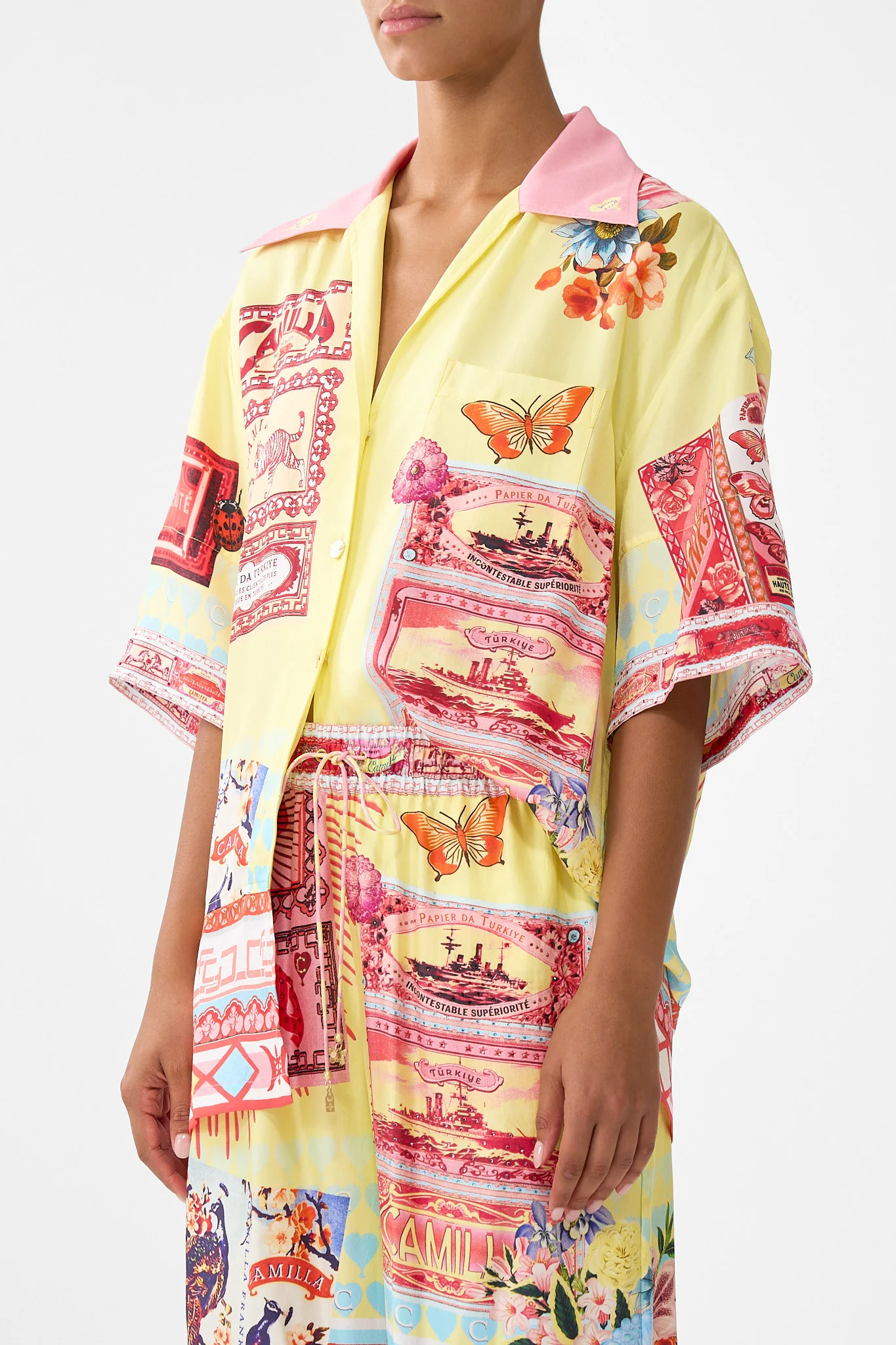 OVERSIZED SHIRT WITH POCKET COLLAGE KINGDOM - Image 5