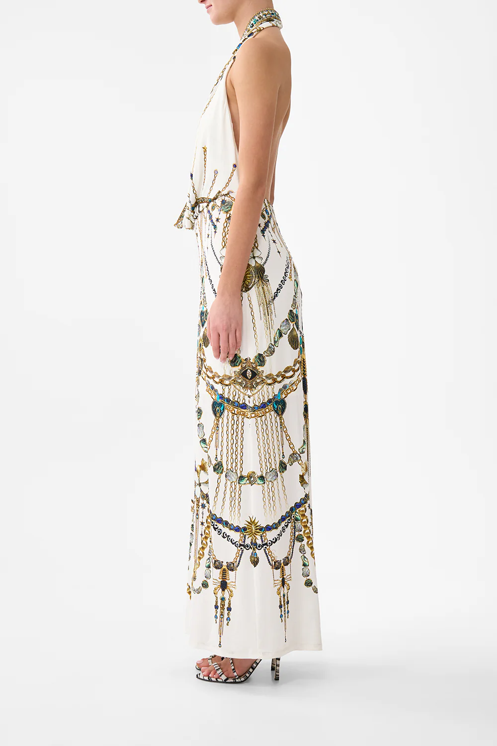 DEEP COWL PLUNGE DRESS CHAIN GANG - Image 4