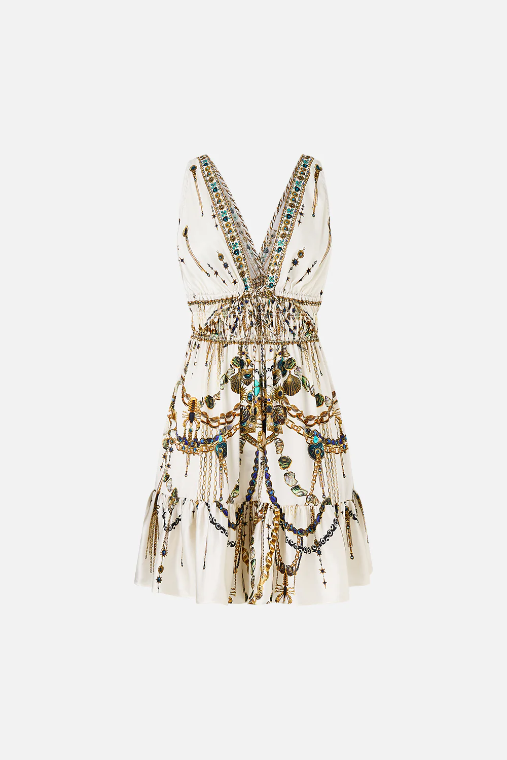 SHIRRED WAIST DETAIL MINI DRESS CHAIN GANG - Image 3