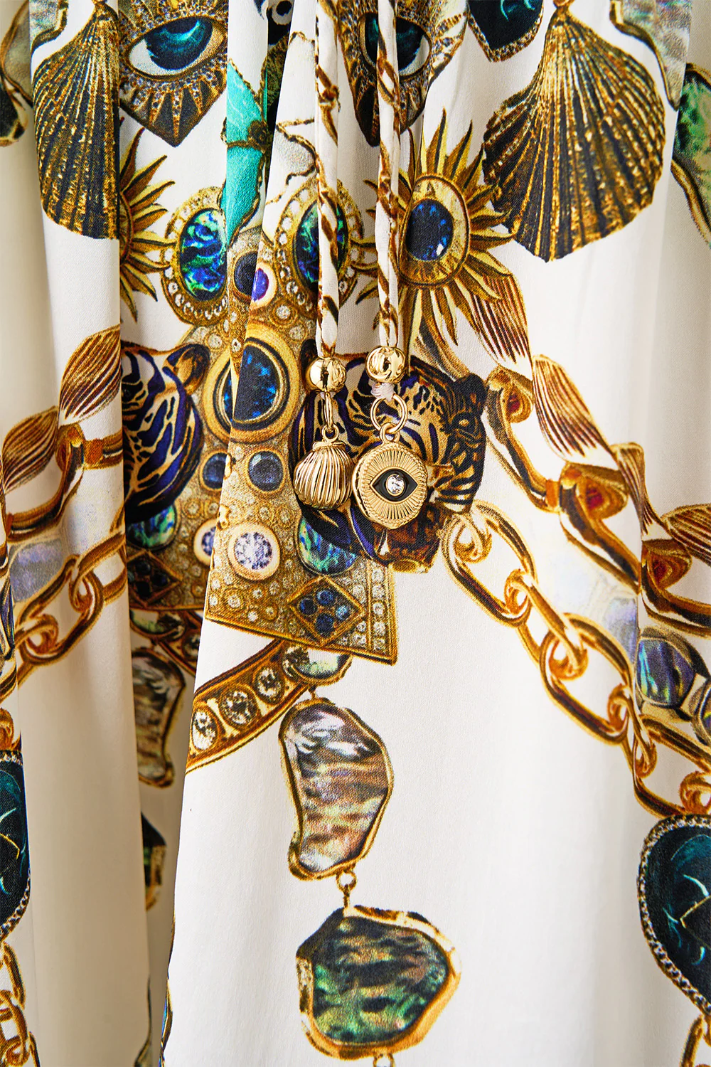 SHIRRED WAIST DETAIL MINI DRESS CHAIN GANG - Image 7
