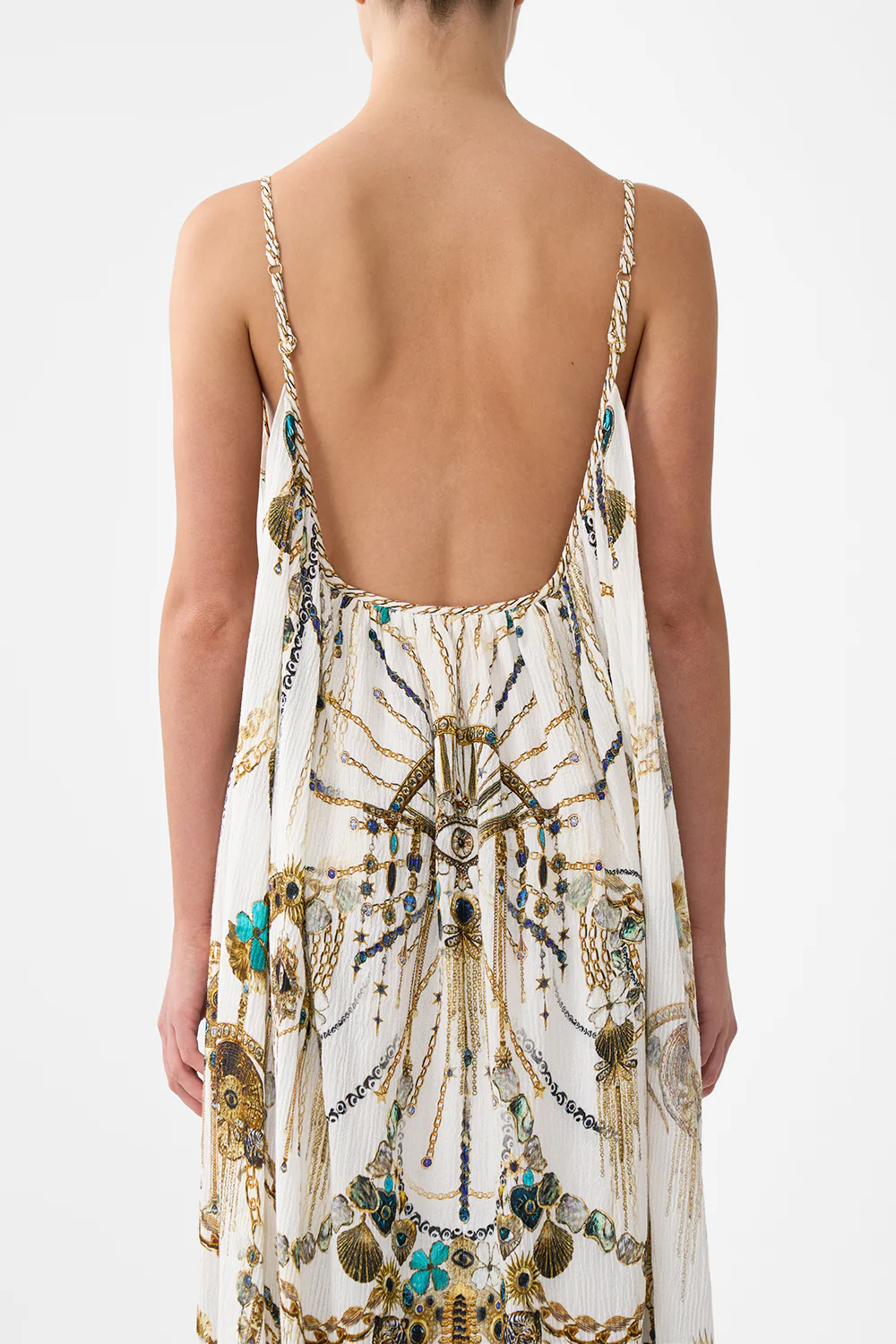 OPEN BACK LONG CAPE DRESS CHAIN GANG - Image 6
