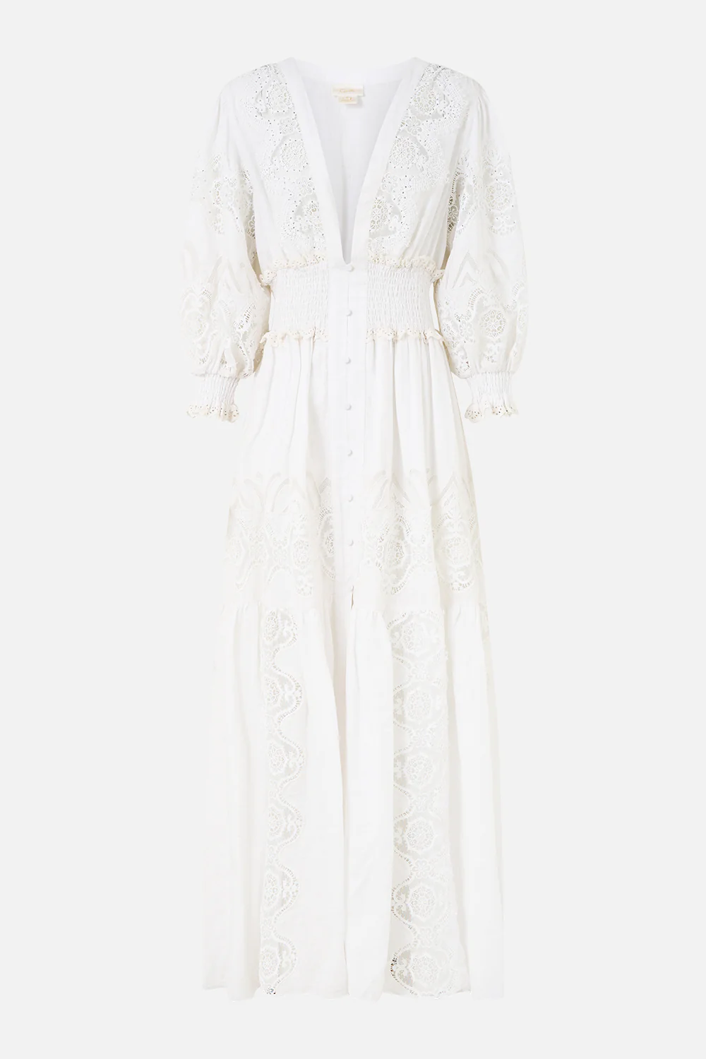 SHIRRED WAISTBAND LONG DRESS ALL ABOUT THAT LACE - Image 3