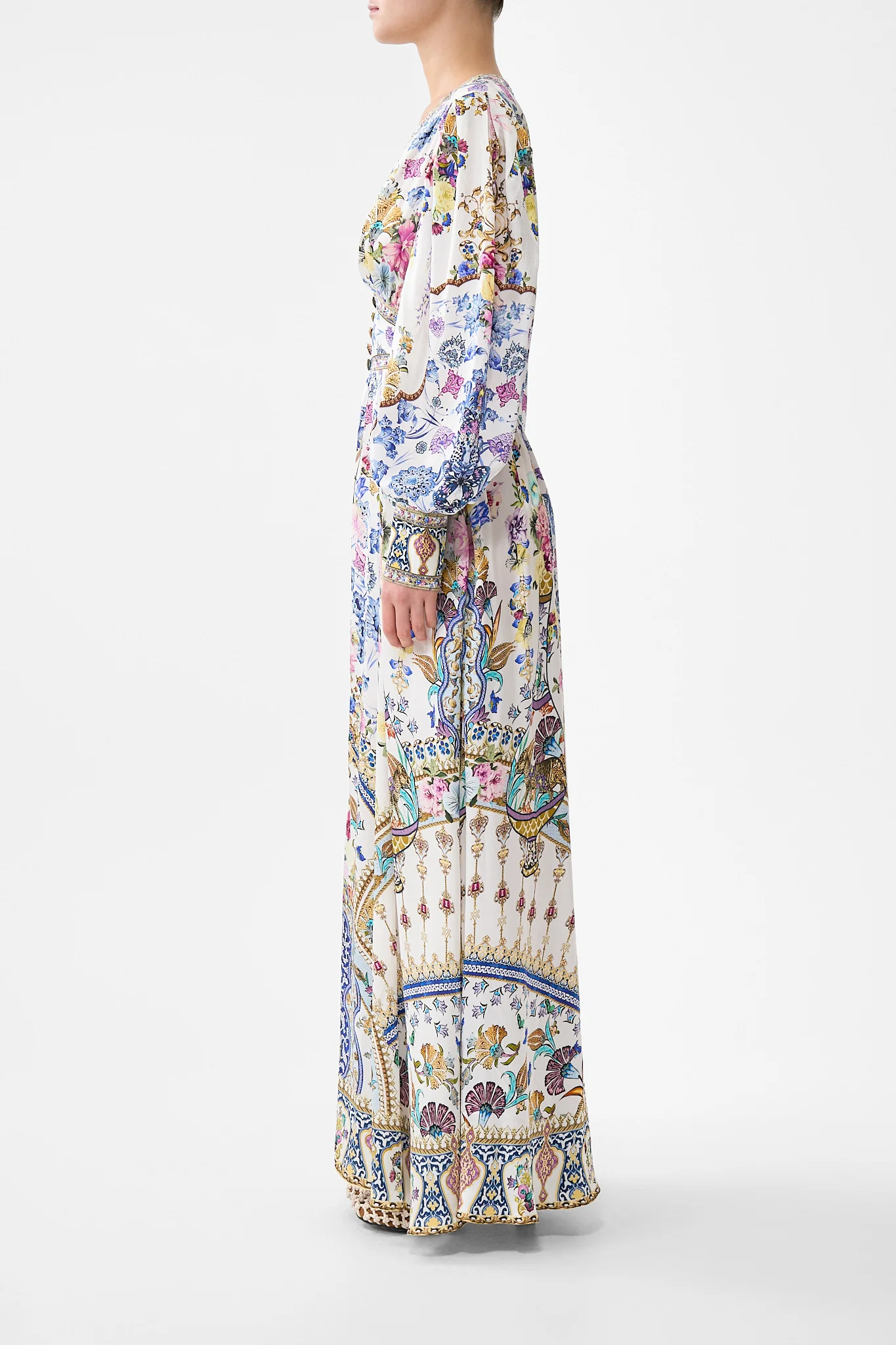 SHAPED WAISTBAND DRESS WITH GATHERED SLEEVES ALL ABOUT THAT LACE - Image 4