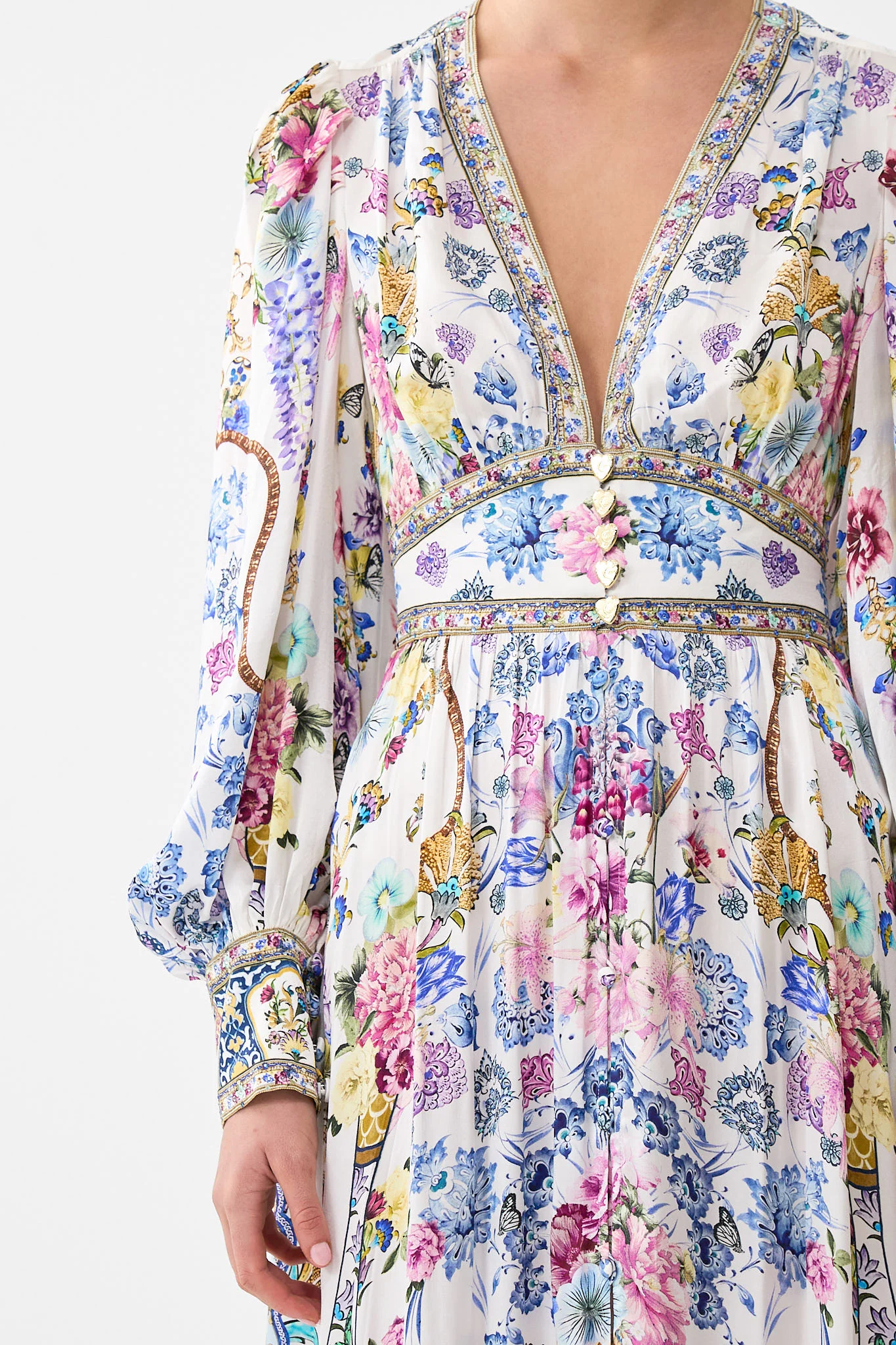SHAPED WAISTBAND DRESS WITH GATHERED SLEEVES ALL ABOUT THAT LACE - Image 6