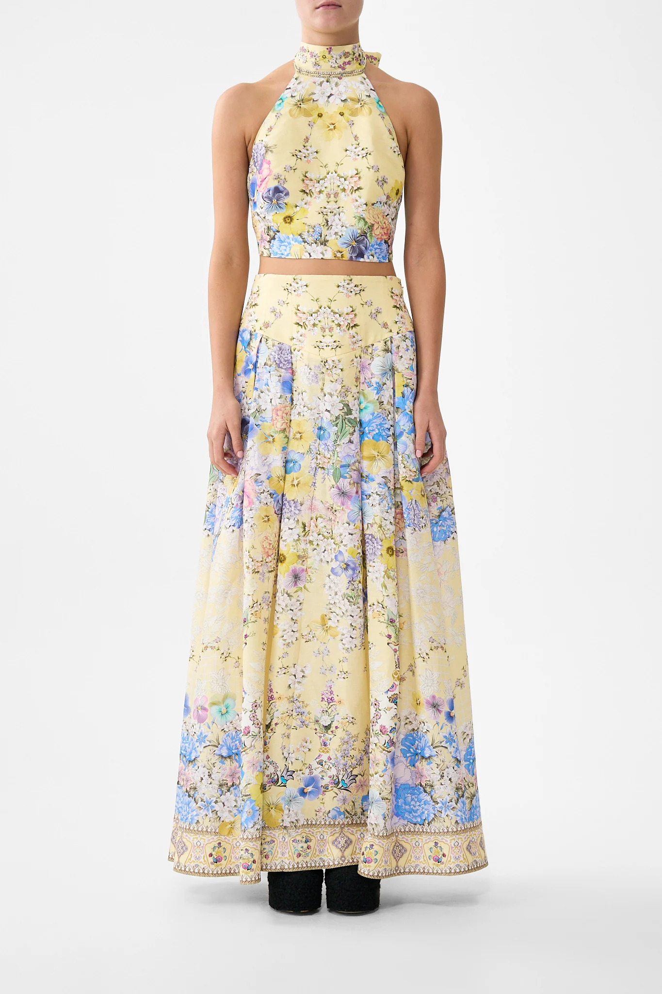 CORSET WAIST MAXI SKIRT DARLING BUDS